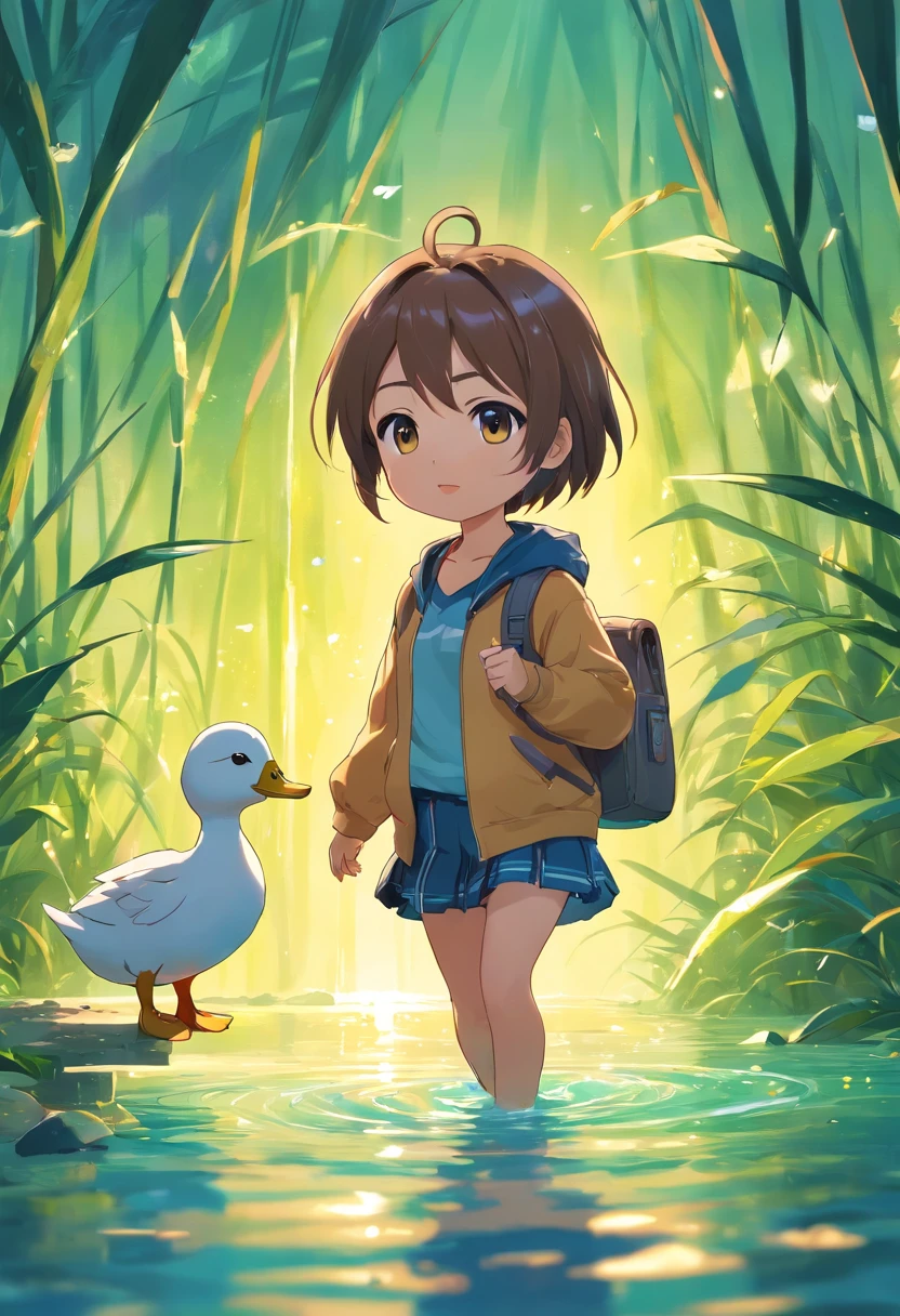 chibi duck with weapom