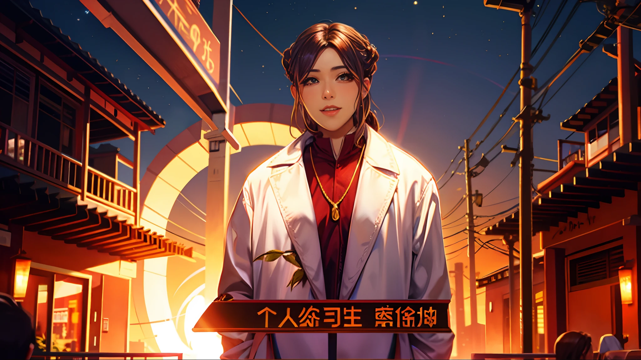 the sunset,eventide,middle parted hairstyle