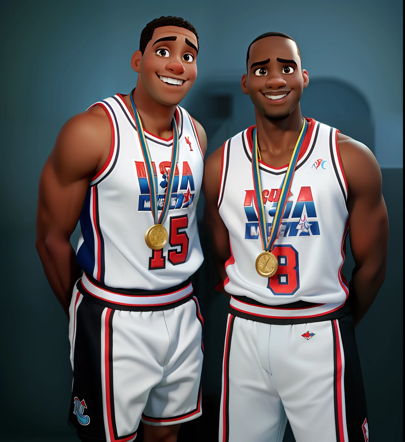 Magic e Jordan estilo disney pixar,
alta qualidade, melhor qualidade