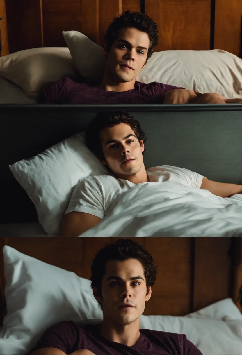Dylan O'Brien in bed