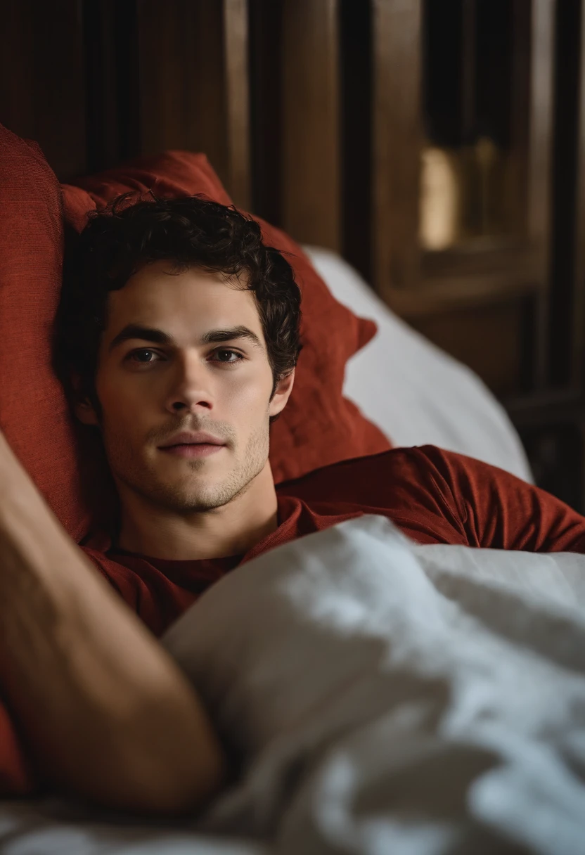 Dylan O'Brien in bed