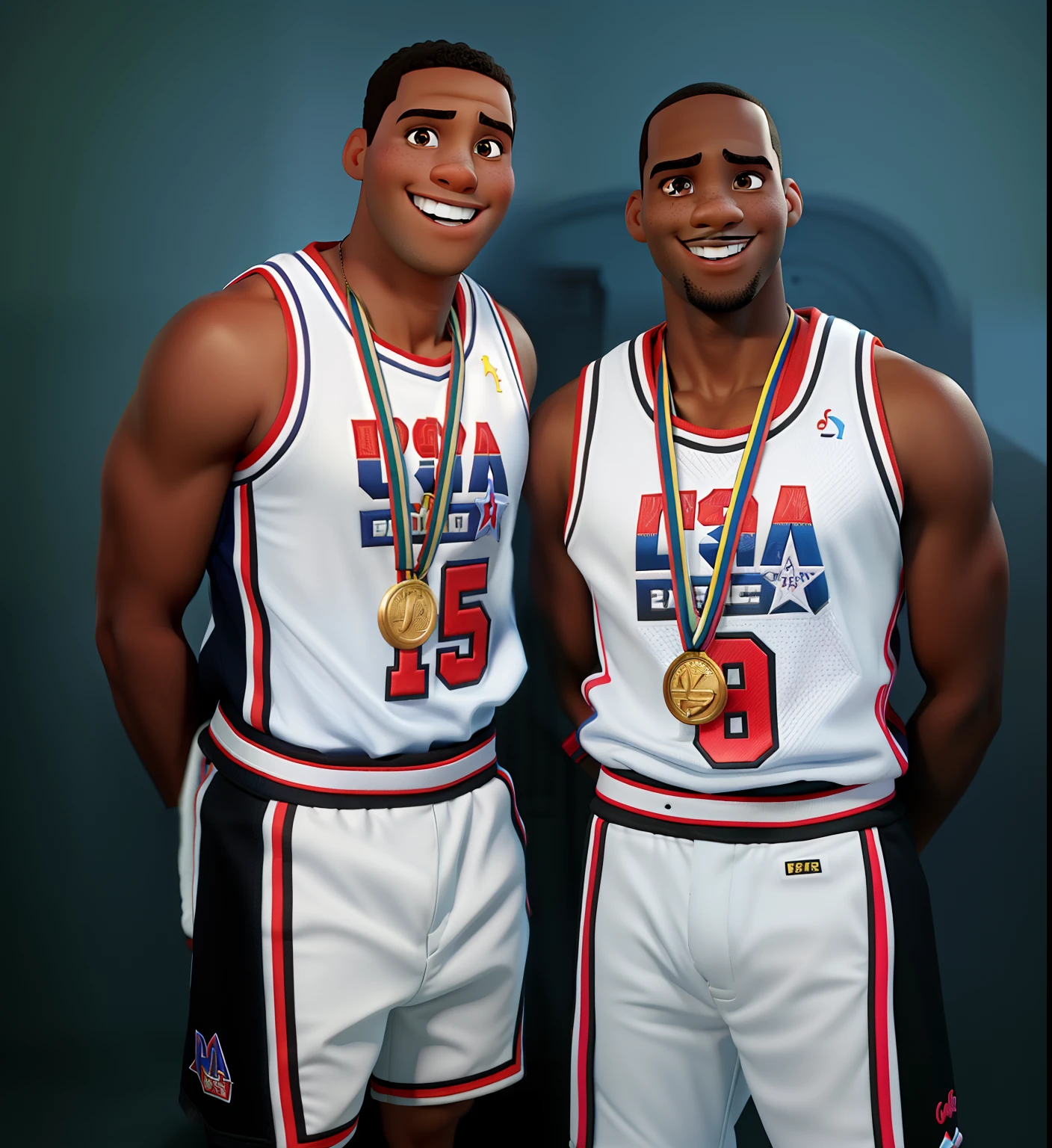 Magic e Jordan estilo disney pixar,
alta qualidade, melhor qualidade