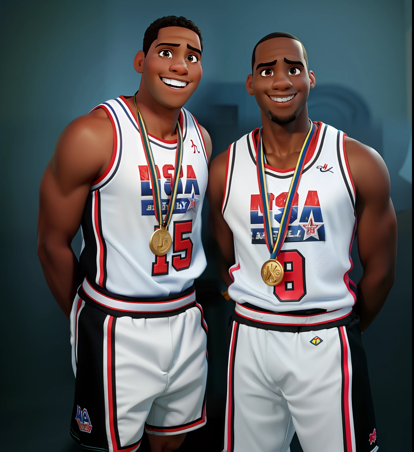 Magic e Jordan estilo disney pixar,
alta qualidade, melhor qualidade