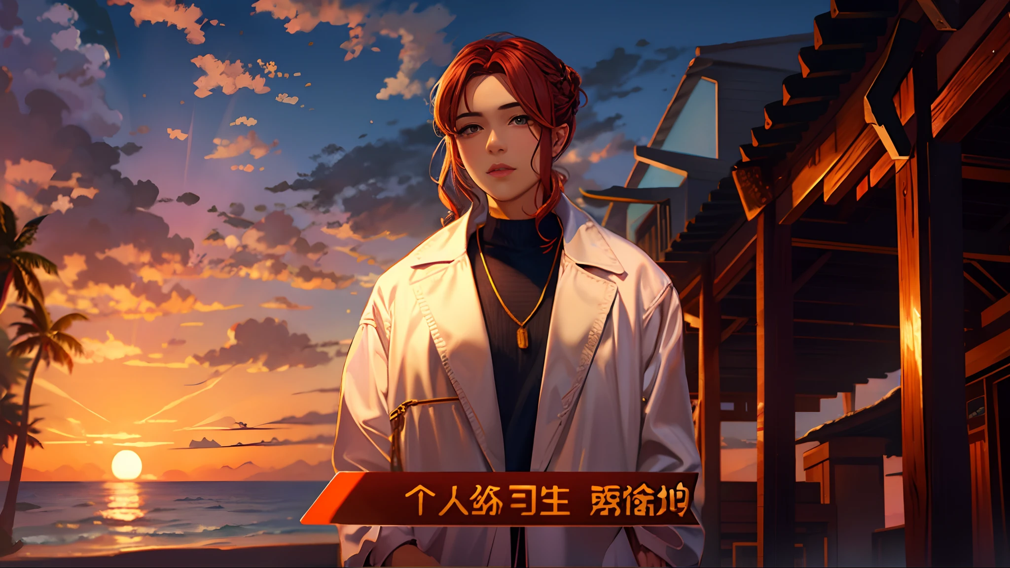 the sunset,eventide,middle parted hairstyle