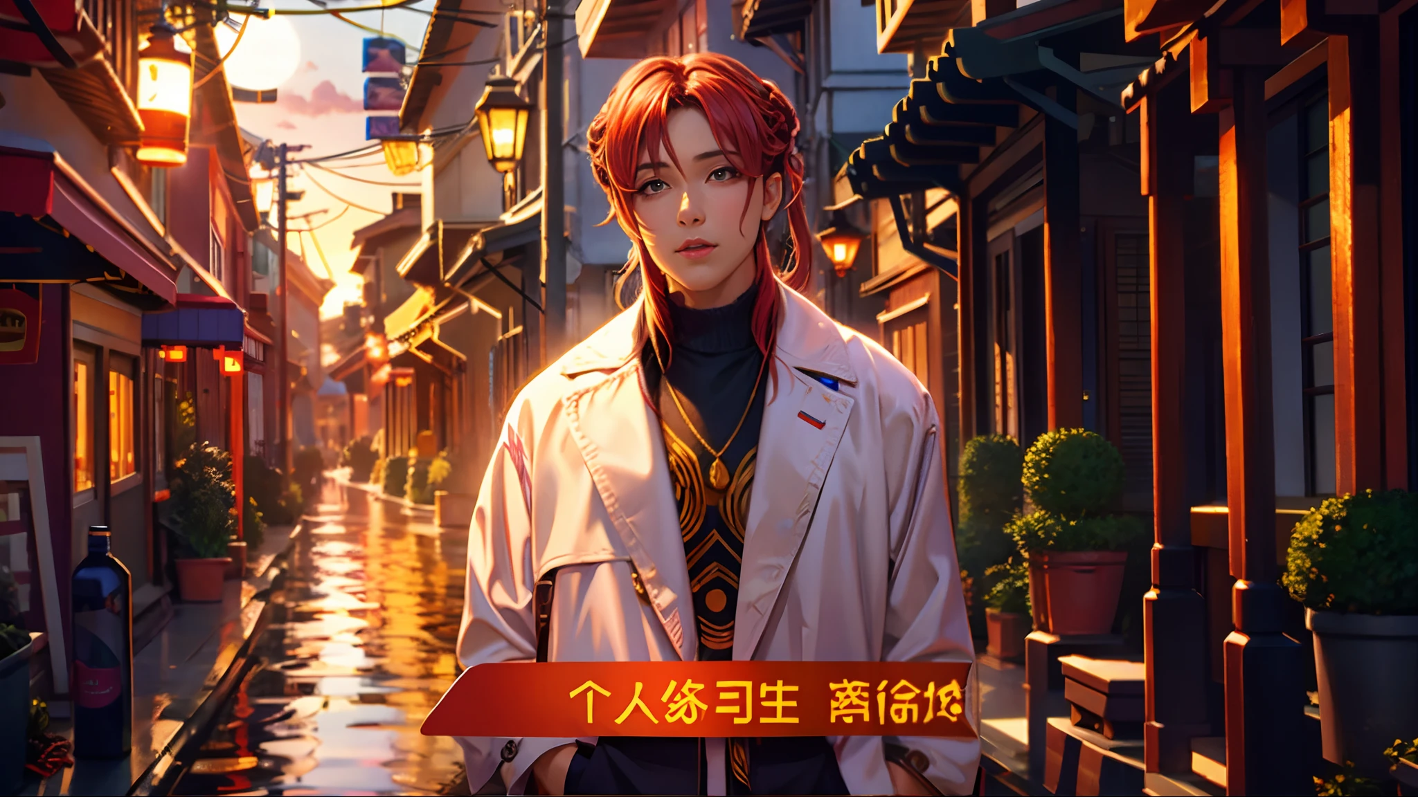 the sunset,eventide,middle parted hairstyle