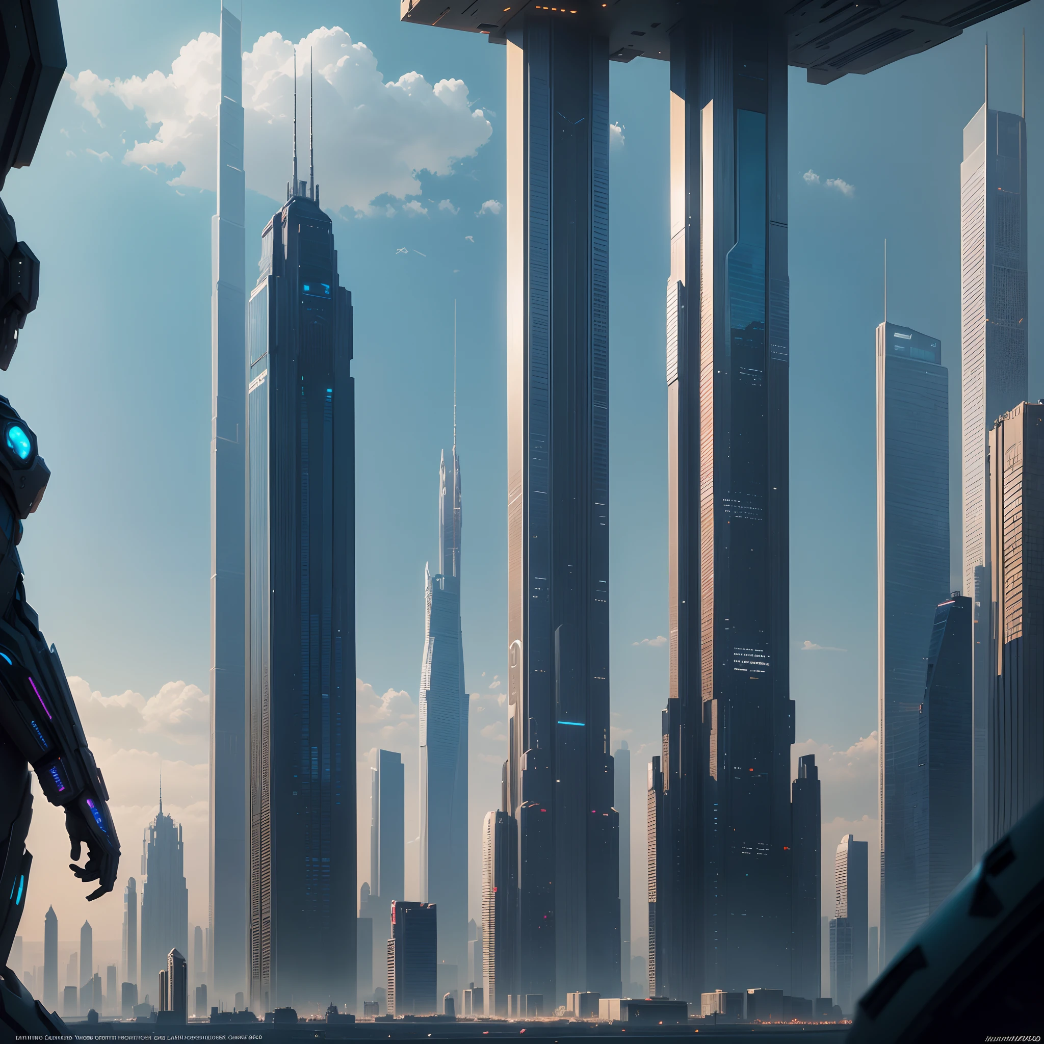 (Best Quality, 8K, Ultra-detailed:1.2), Futuristic cityscape of towering skyscrapers, Cyberpunk, Sci-Fi Art, Earth, A futuristic world, masutepiece, Glass skyscraper, Imaginative, Buildings 50 times taller, Vivid colors, Dramatic Lighting，kosmos，A world far beyond the imagination of mankind
