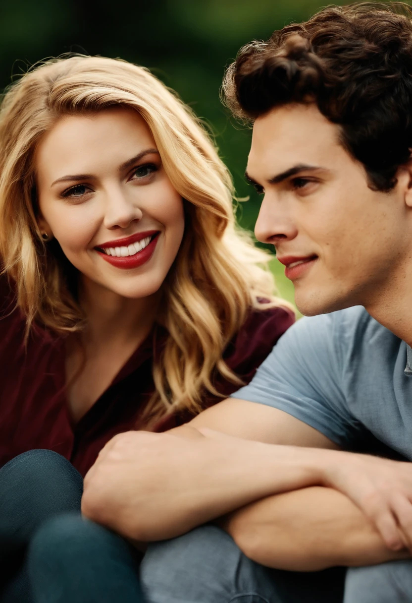 Scarlett johansson and dylan O'Brien, couple, cute