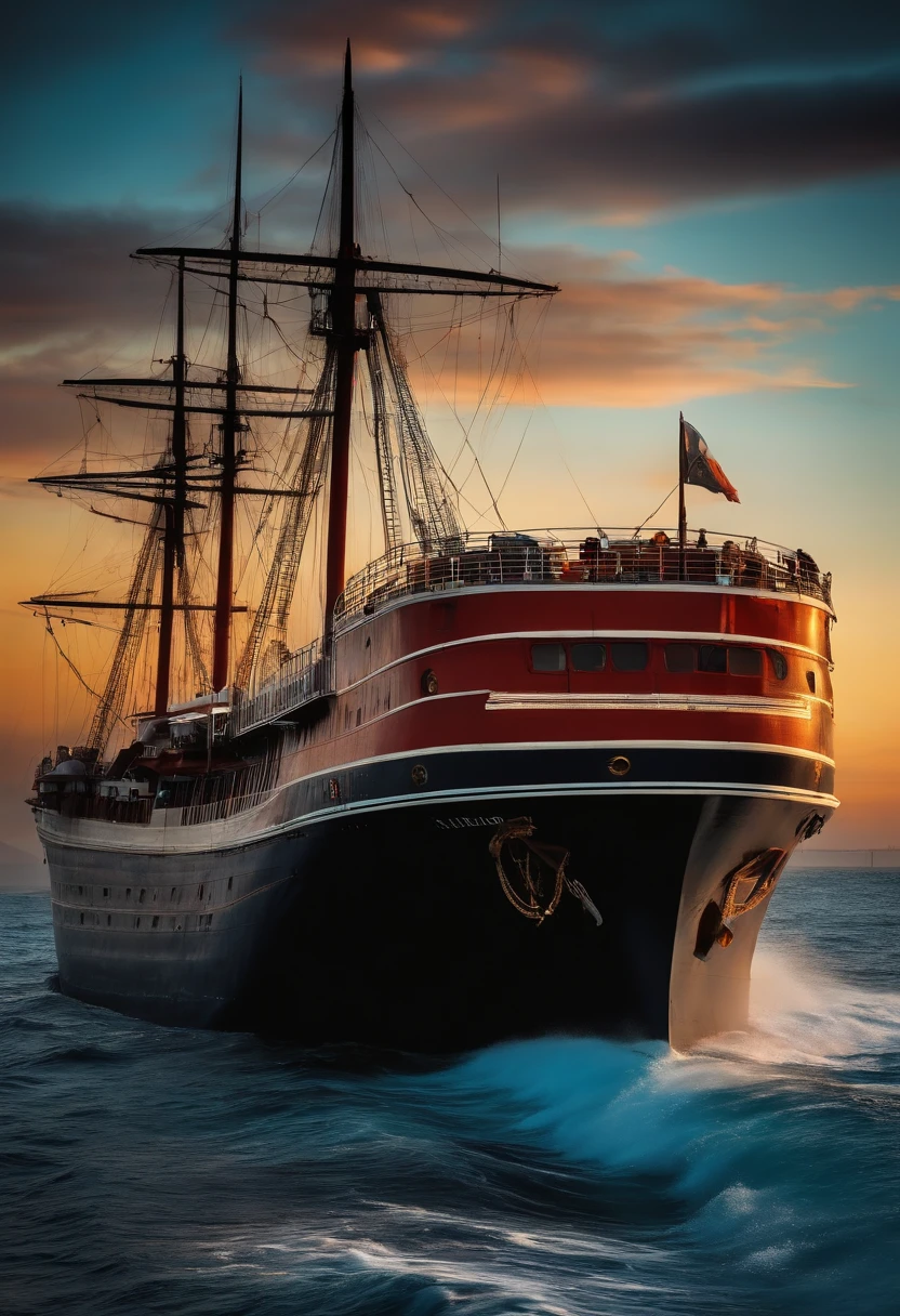 Foto realista de um navio fantasma