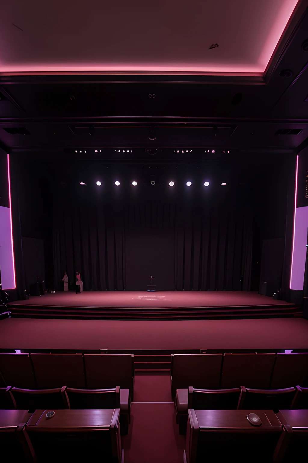 tmasterpiece，Best quality at best，tmasterpiece，Best quality at best，offcial art，very detailed ，超高分辨率，Wallpapers，of a real，inside in room，Crosstalk drama stage，Grand stage，bright neon，film render，unreal-engine