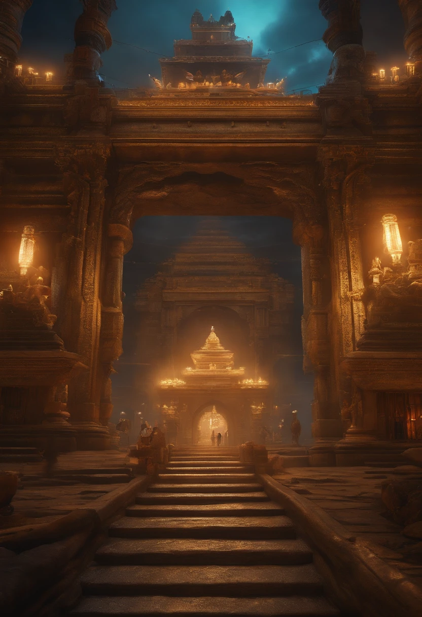 (Ultra photo realsisim, Convoluted, Spectacular cinematic landscapes), (Mind Destroyer searches for the legendary Lost City, full body Esbian) (In the bustling port), (Convoluted, Many details, Amazing lighting, stunning environment), (Colorful, Ultra photo realsisim, High quality, Highly detailed, Sharp Focus, 8K UHD, Ultra-realistic realism), Market Person々Crowd of