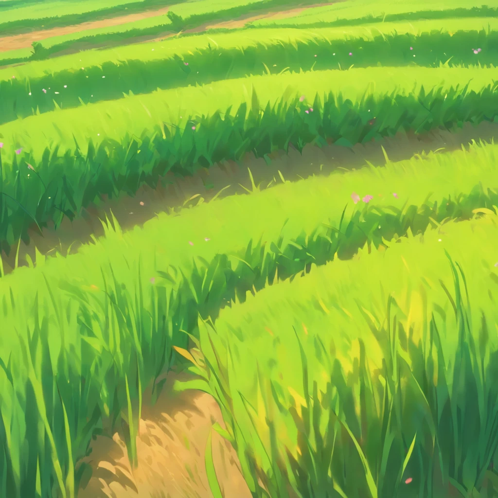 (close up view,best quality,highres:1.2),vibrant green rice field,glowing under the sunlight,peaceful rural landscape,filled with rows of neatly planted young rice plants,reflecting the harmony between man and nature,captivating scenery,with gentle breeze stirring the leaves,creating a mesmerizing effect,emerald hues painting the canvas,creating a sense of tranquility,a symphony of textures and colors,rich soil nourishing the crops,under the azure sky,through the lens of a professional photographer,with sharp focus and vivid colors,perfectly capturing the intricate details of each blade of grass,celebrating the beauty of nature in its purest form,surrounded by rolling hills and distant mountains,enhanced by the warm golden sunlight,casting long shadows across the field,imbuing the scene with a touch of magic,an idyllic countryside setting,where time seems to stand still,inviting you to pause and savor the moment,such a masterpiece of natural beauty,worthy of admiration and appreciation.
