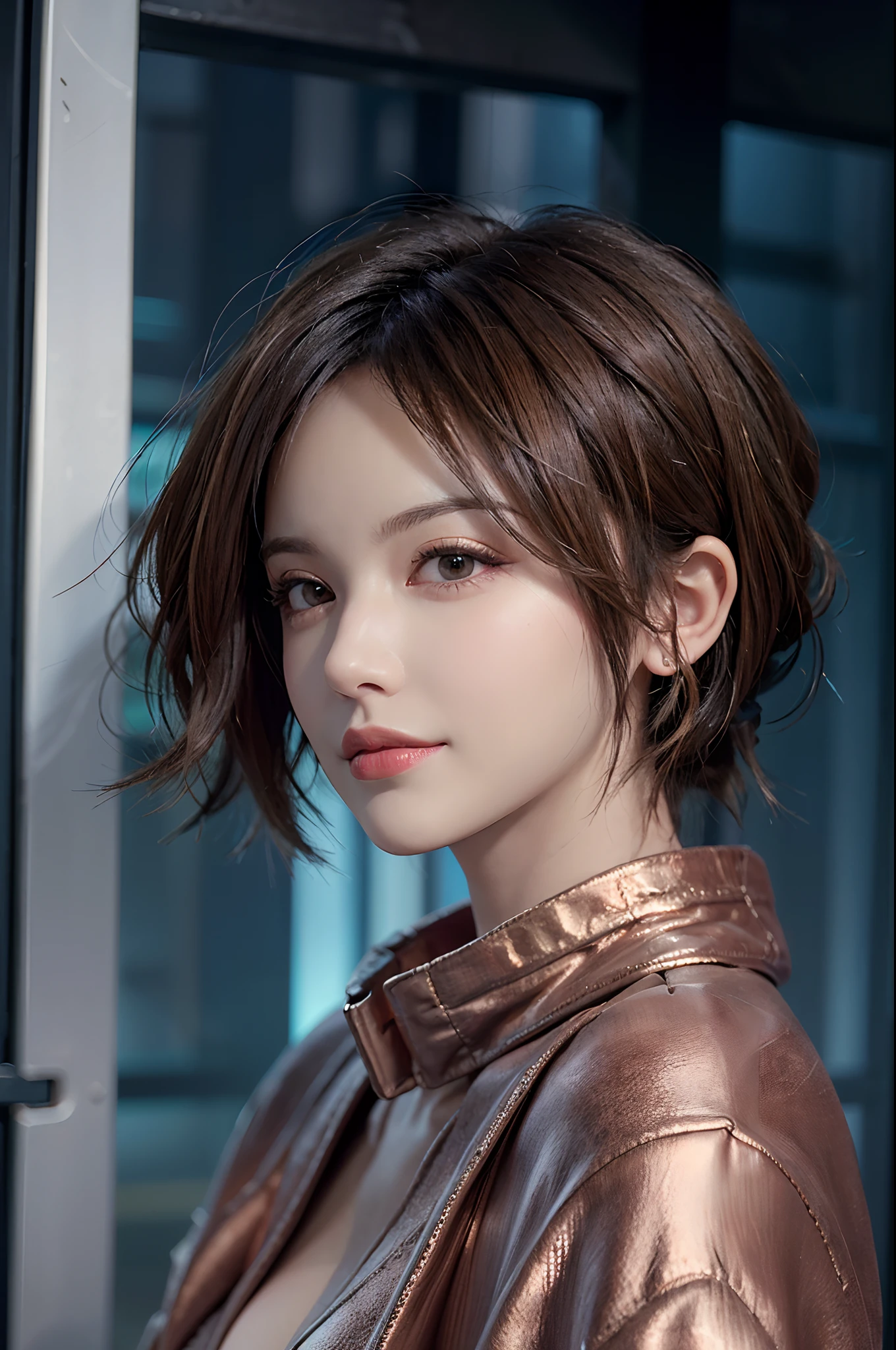 (​master piece: 1.3), (10, photorealistic portrait, Raw photo, top-quality: 1.4), (1girl in), Exquisiteface, (Realistic face), (Slightly disheveled blonde hair, Short hairstyles:1.3), The best smile，Beautiful hairstyle, Realistic eyes, Beautiful detail eyes, (Realistic skin), Nice skin, Clean hands，Absurd, Attractive, Ultra-high resolution, A hyper-realistic, high-detail, Golden ratio, Beautiful earrings, Bracelets, Necklace,  Clear eyes, Walking , Front shot, (pale skin), Face forward, (Full body shot), (Looking at Viewer:1.3), Very slim, medium breasts, (Camel toe), thick thighs, turn back, (fluttering mini dress), ((Copper sexy color dresses)), (Tight skirt), ((backtrack, Back shot)), Ultra mini skirt, Butt sticking out pose， upper Shot，