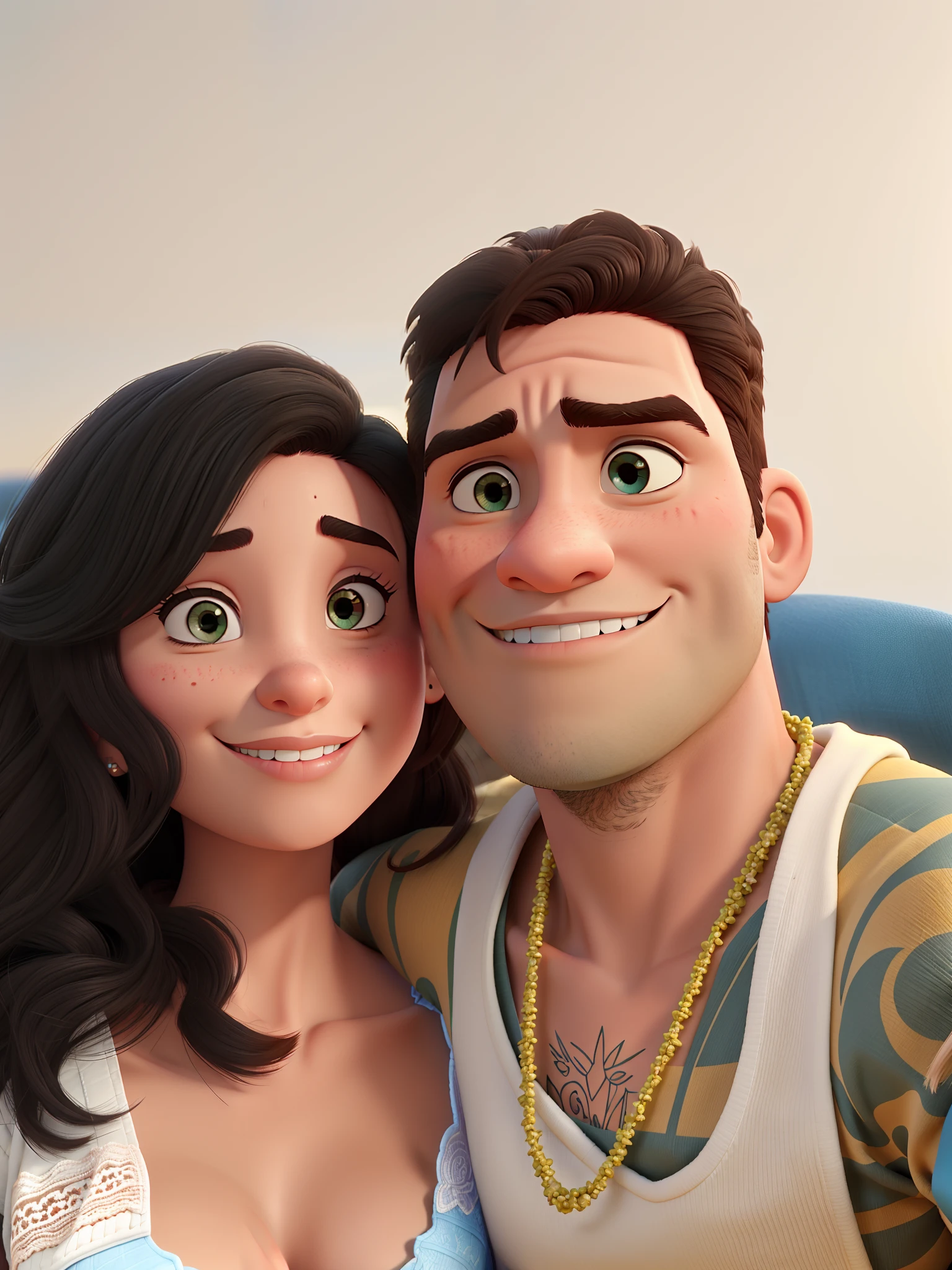 romantic couple, igual aos filmes Disney Pixar