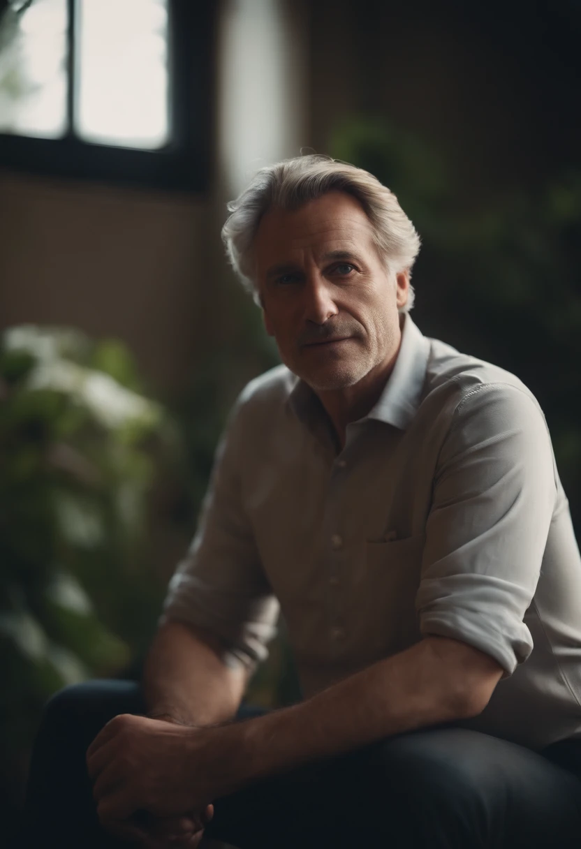 Portrait of a father with his penis out