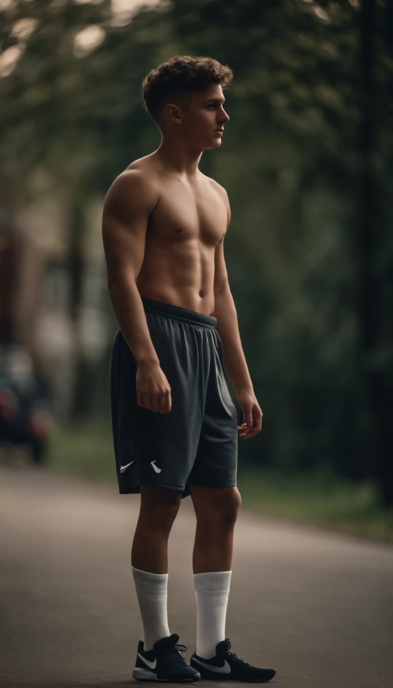 young boys, 20 yers old, nacked with socks nike, big of 19 cm, cute body muscle