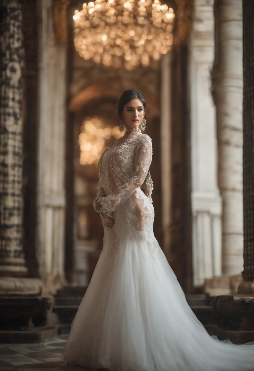 best quality, masterpiece, highres, 1girl,china wedding  dress,hair ornament,necklace, jewelry,Beautiful face,upon_body, tyndall effect,photorealistic, dark studio, rim lighting, two tone lighting,(high detailed skin:1.2), 8k uhd, dslr, soft lighting, high quality, volumetric lighting, candid, Photograph, high resolution, 4k, 8k, Bokeh