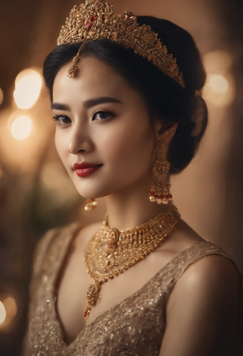 best quality, masterpiece, highres, 1girl,china wedding  dress,hair ornament,necklace, jewelry,Beautiful face,upon_body, tyndall effect,photorealistic, dark studio, rim lighting, two tone lighting,(high detailed skin:1.2), 8k uhd, dslr, soft lighting, high quality, volumetric lighting, candid, Photograph, high resolution, 4k, 8k, Bokeh