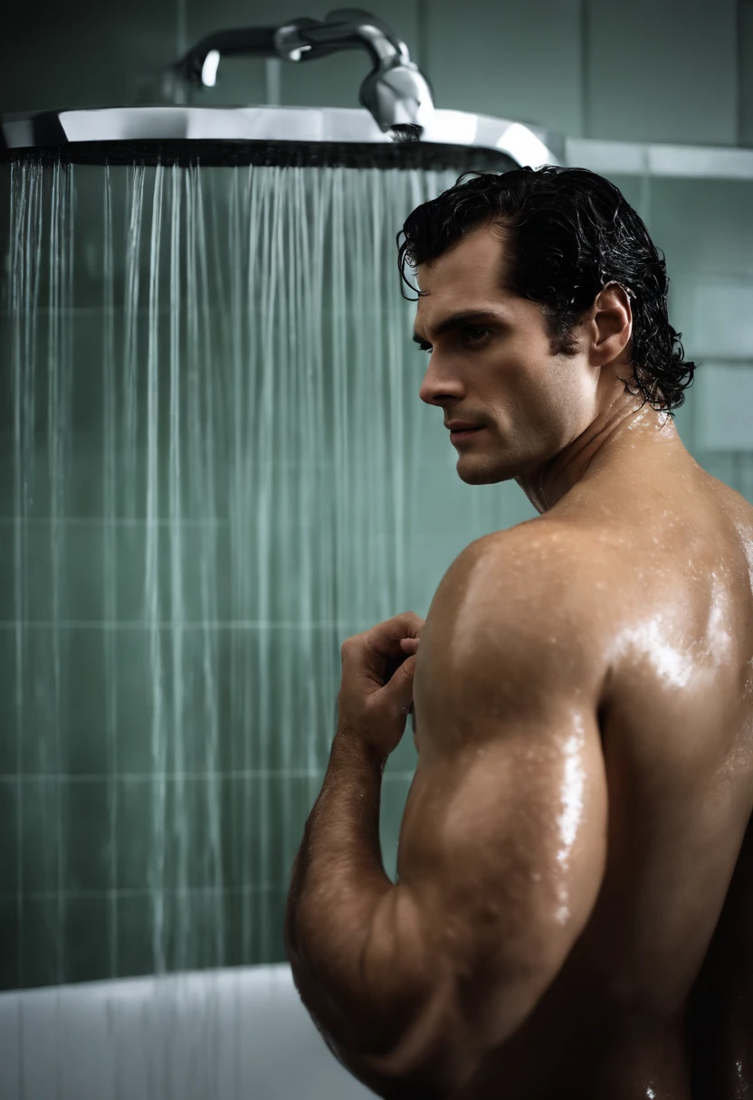 Henry cavill taking a shower big ass wet