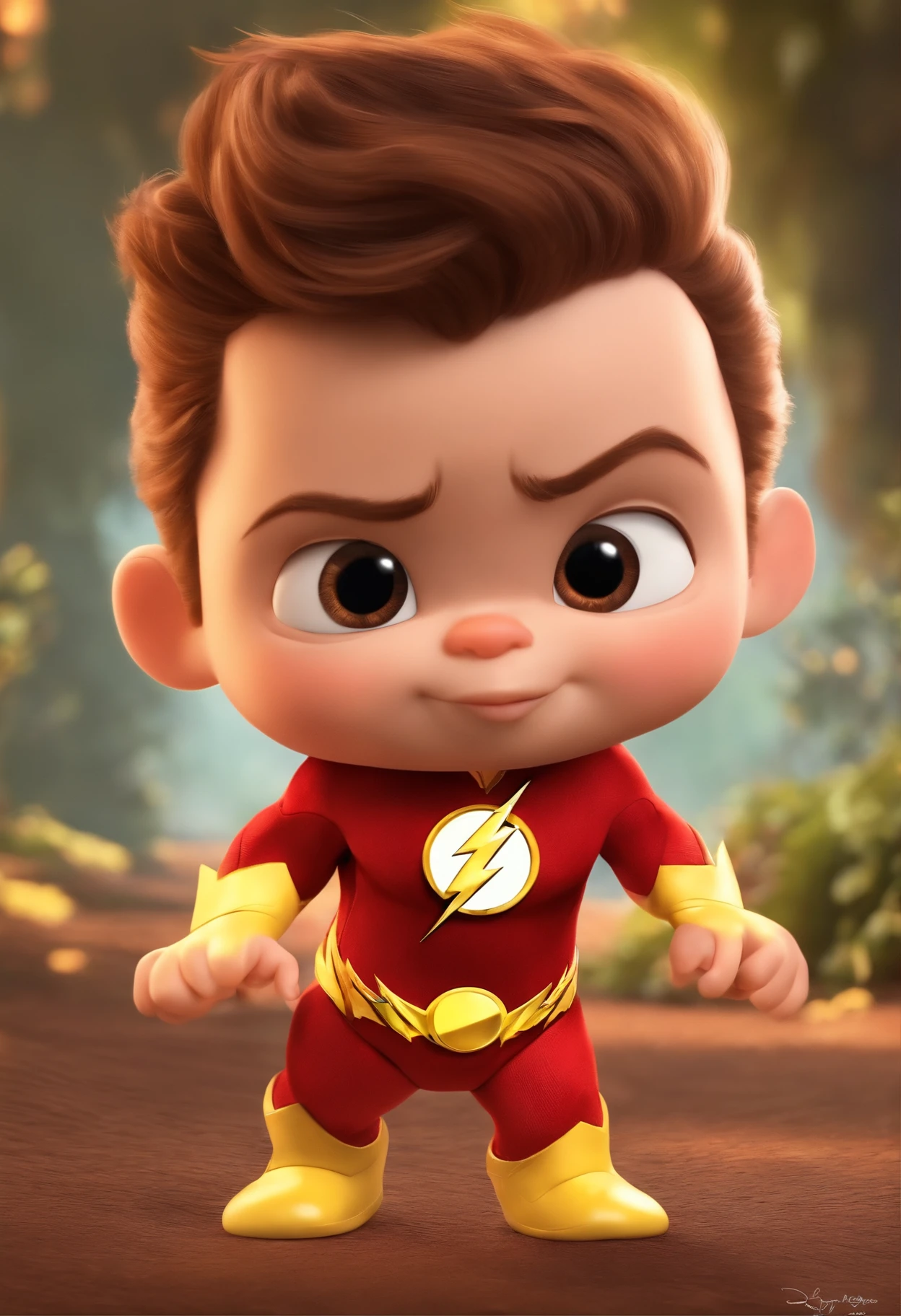 description: Make a boy
Features: He's 3  old
Scenario: Tipo de desenho Disney
Compartilhar: He's dressed as the flash.
qualidade: Pixar, ..3d, Disney

Criando Personagem Disney, Pixar