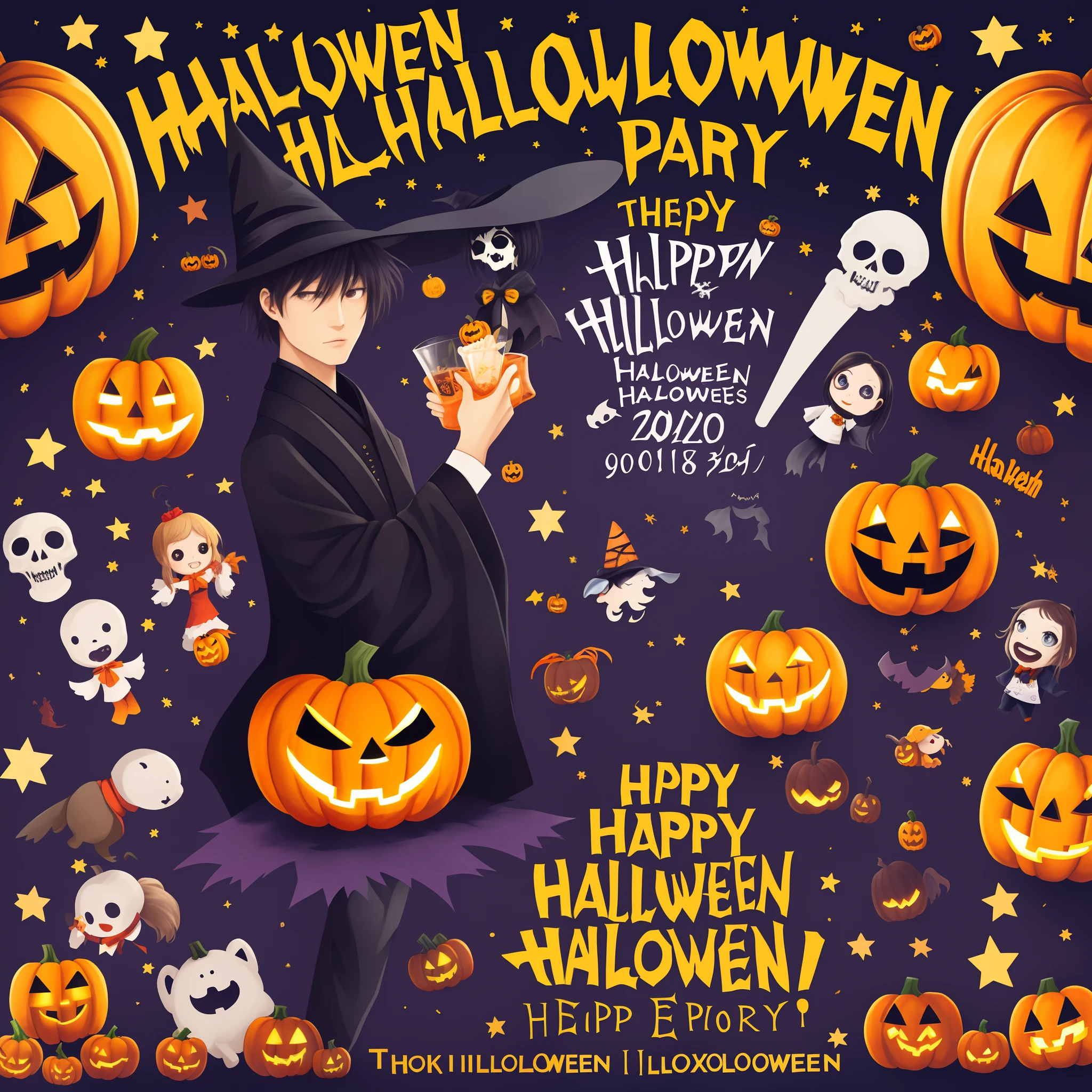 Forbidden Halloween Party、Tokyo in lockdown、jpn、illstration、