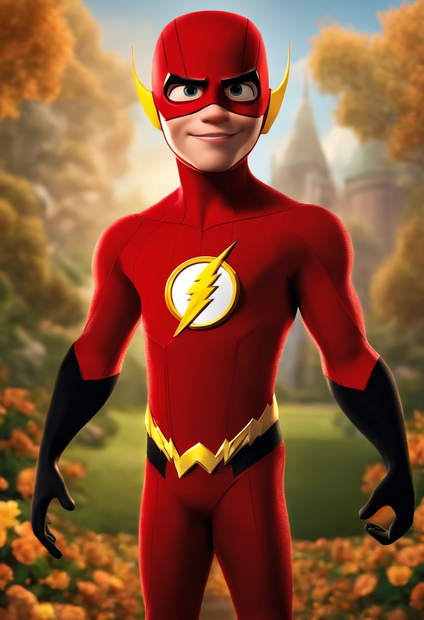 description: Make a boy
Features: Ele tem 3 meses, moreno chocolate, cabelos lisos e pretos, olhos pretos brilhantes.
scenecy: Tipo de desenho Disney
Compartilhar: He's dressed as the flash.
qualidade: Pixar, ....3d, Disney
Criando Personagem Disney, Pixar
