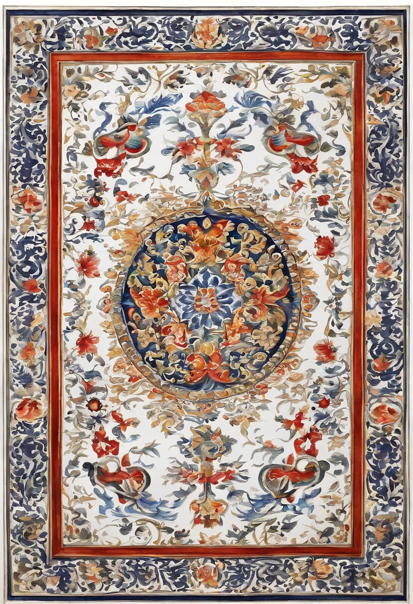 (White background:1.4),(Symmetrical:1.5),, In the Middle, Oriental elements),(China – Chic illustration:1.2, Vector image:1.2),(Chinese color,Senior Color Matching),( Reasonable design, Clear lines, High Sharpness,Best Quality, Very detailed, masutepiece, offcial art, Movie Light Effects, 4K )