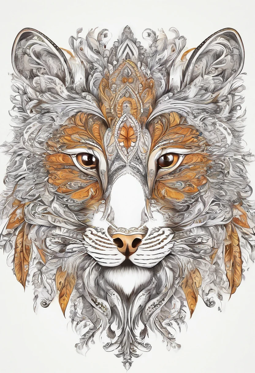 (White background:1.4),(Symmetrical:1.5),, In the Middle, Oriental elements),(China – Chic illustration:1.2, Vector image:1.2),(Chinese color,Senior Color Matching),( Reasonable design, Clear lines, High Sharpness,Best Quality, Very detailed, masutepiece, offcial art, Movie Light Effects, 4K )catss、Munchkin
