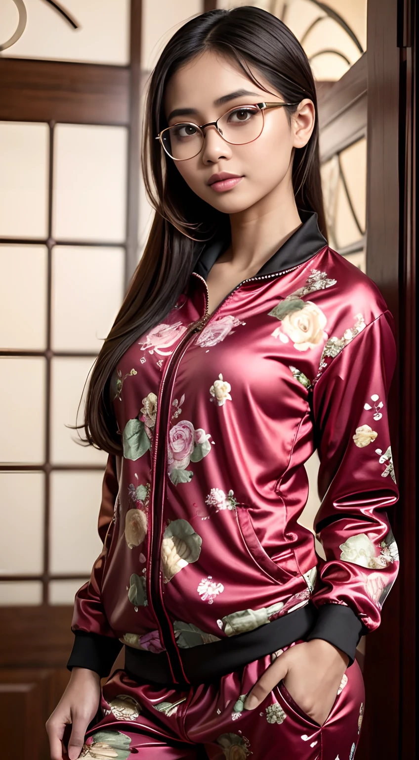 （Hyper Real）， （illustratio）， （A high resolution）， （8K）， （The is very detailed）， （Most Best Illustration）， （美丽细致的眼睛）， （best qualtiy）， （ultra - detailed）， （tmasterpiece）， （the wallpaper）， （详细的脸），Pink clothes，Long cheongsam， 独奏， huge tit， （camel-toe）