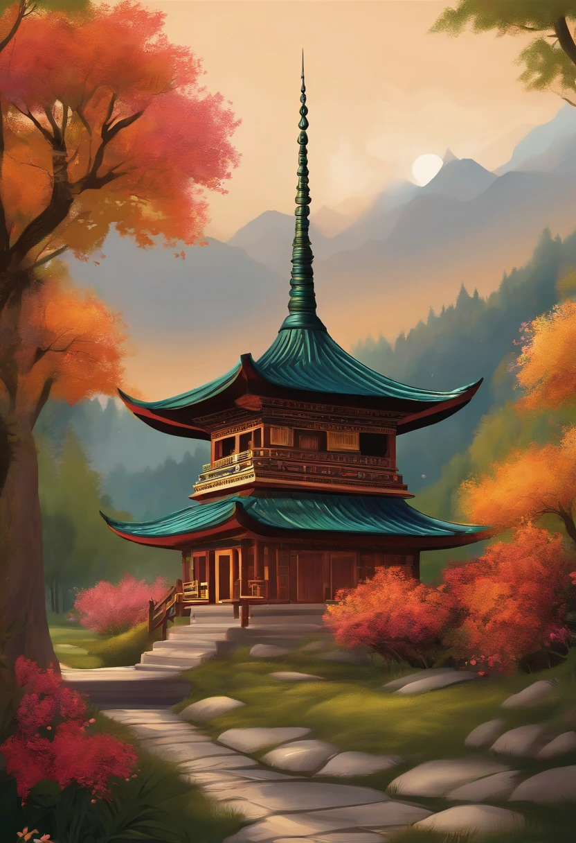 Pagoda cartoon
