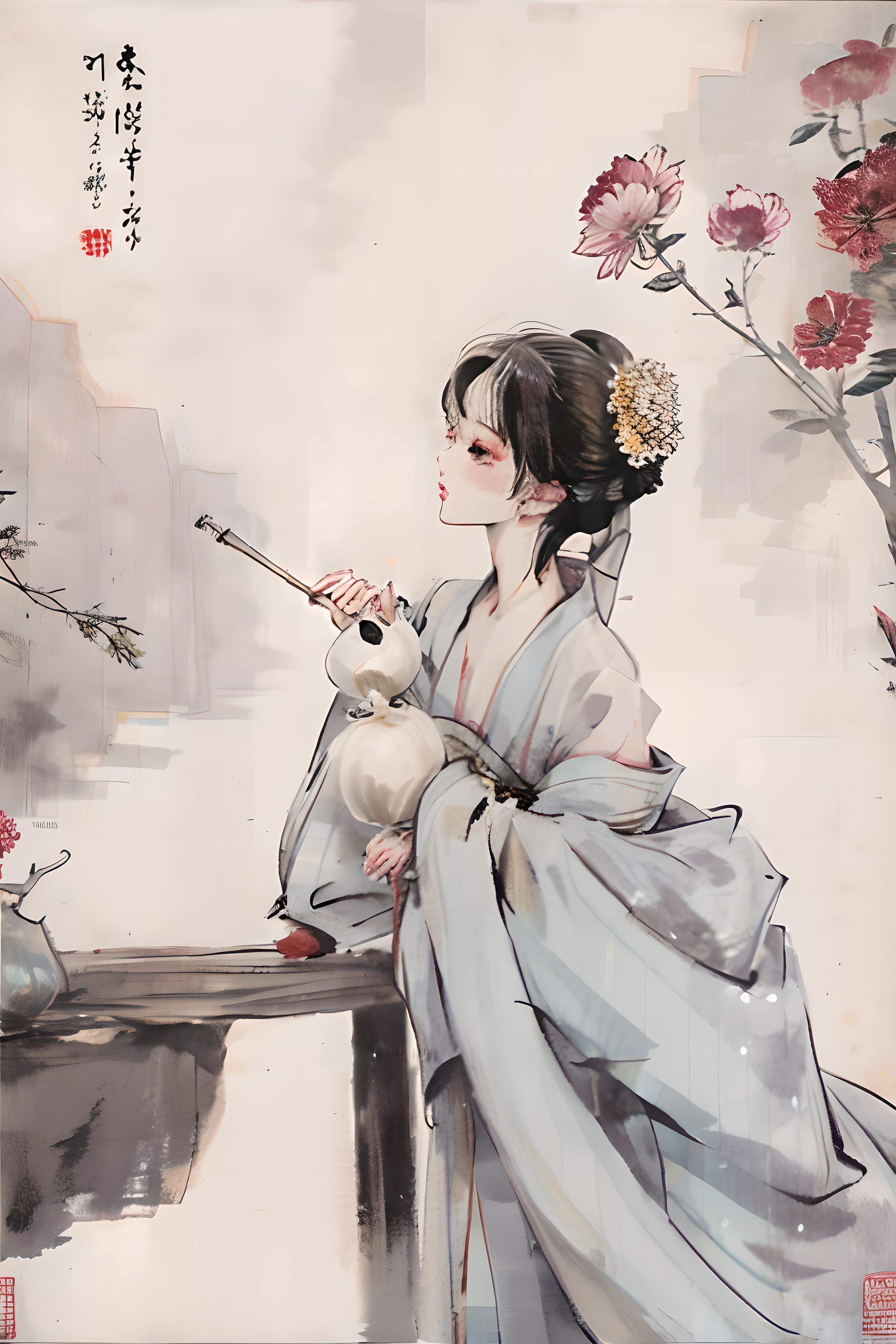 Chung yeung festival,chrysanthemums,Climbing mountains,Grandpa drinking tea