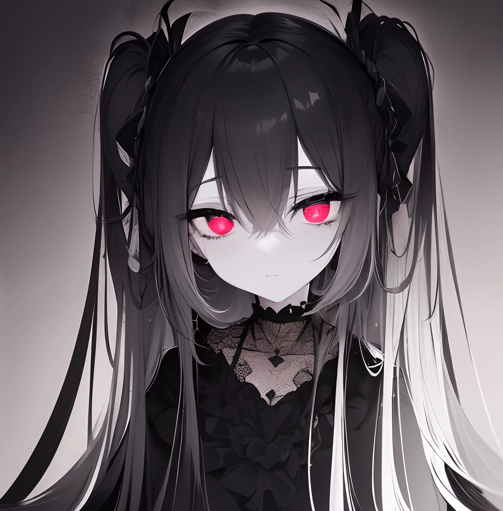 a black and white photo of a creepy looking creature with glowing eyes, with huge luminous sad eyes, numerous dimly glowing eyes, with glowing eyes, dark!, gapmoe yandere grimdark, large glowing eyes, ( ( deep black eyes ) ), creepy!!, glowing-eyes-and-mouth, dark!!!, with red glowing eyes, horror manga