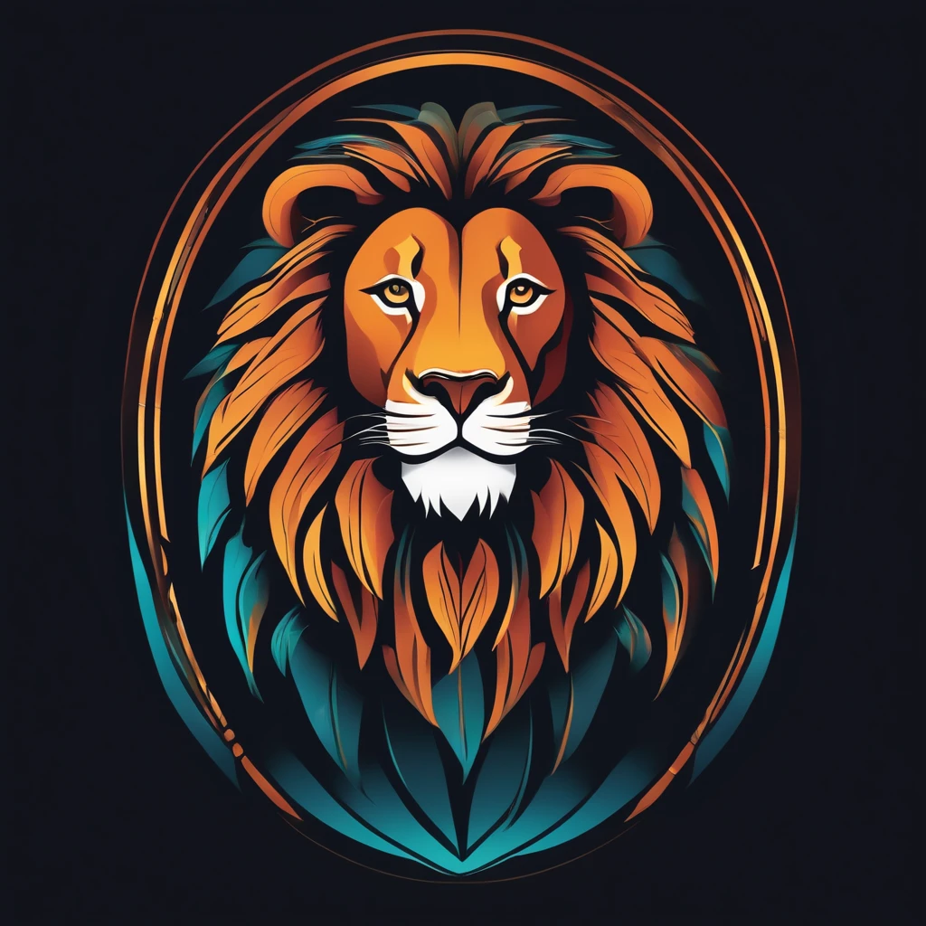 Minimalist lion logo vector