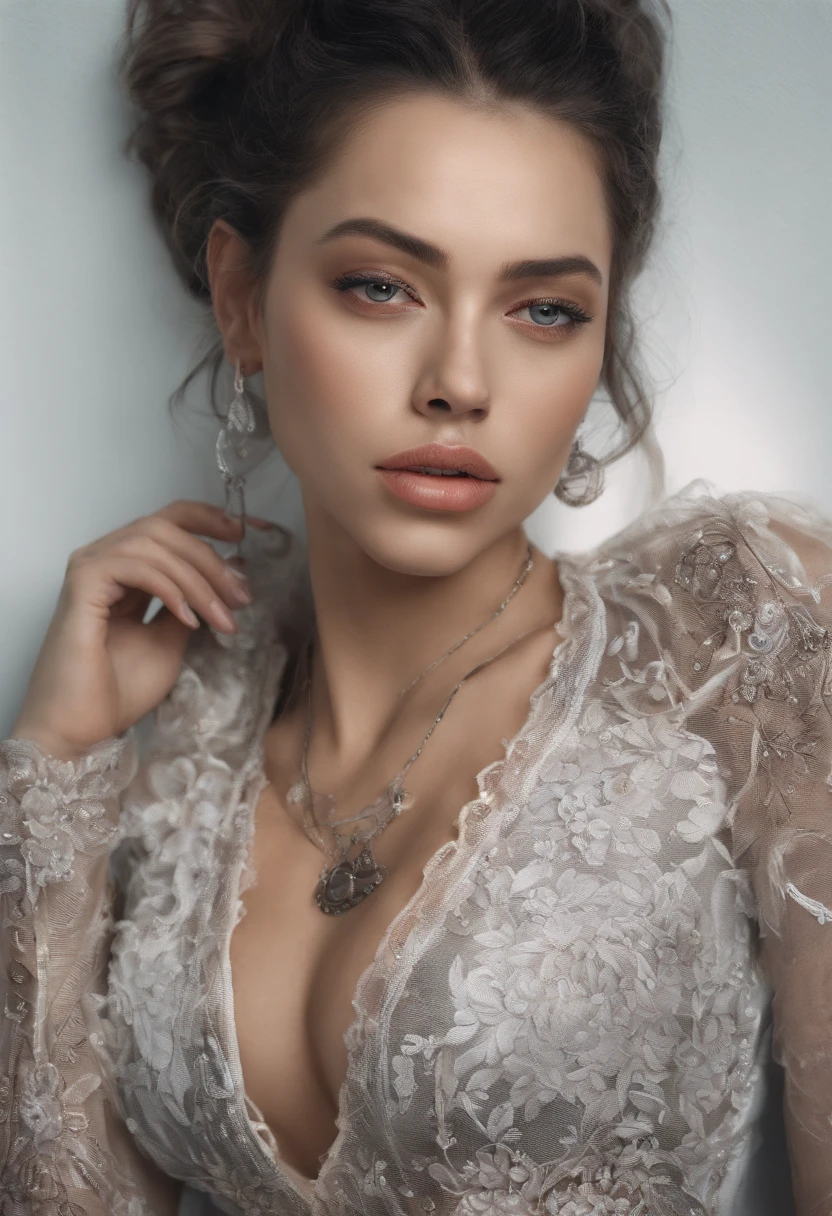 Beautuful Women，full-shot，Sleep on the carpet，Sideways the whole body，Sleep peacefully