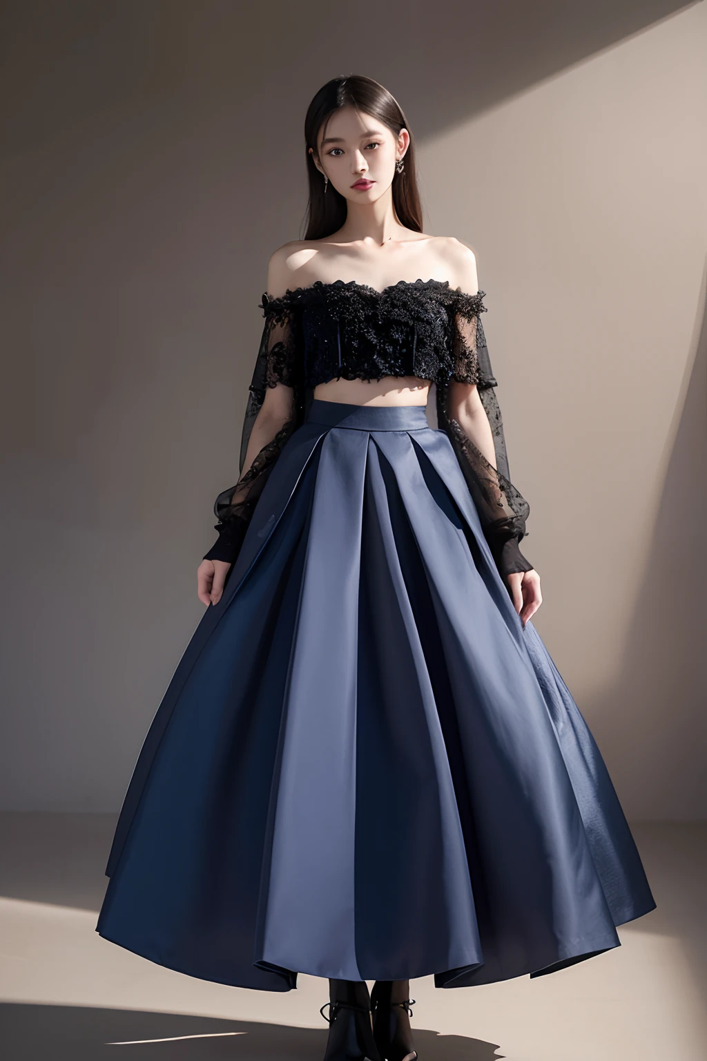 The show is haute couture、Design long skirt