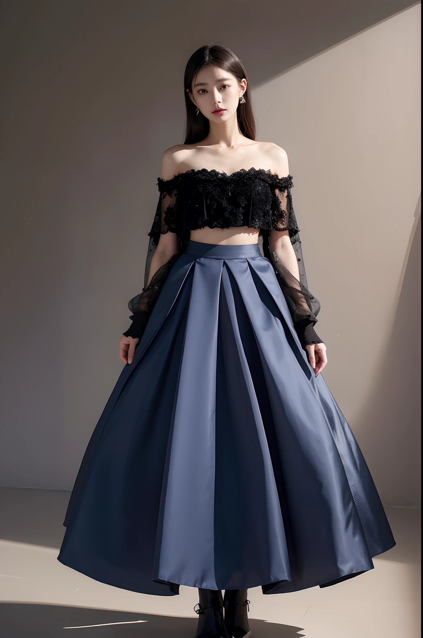The show is haute couture、Design a long skirt