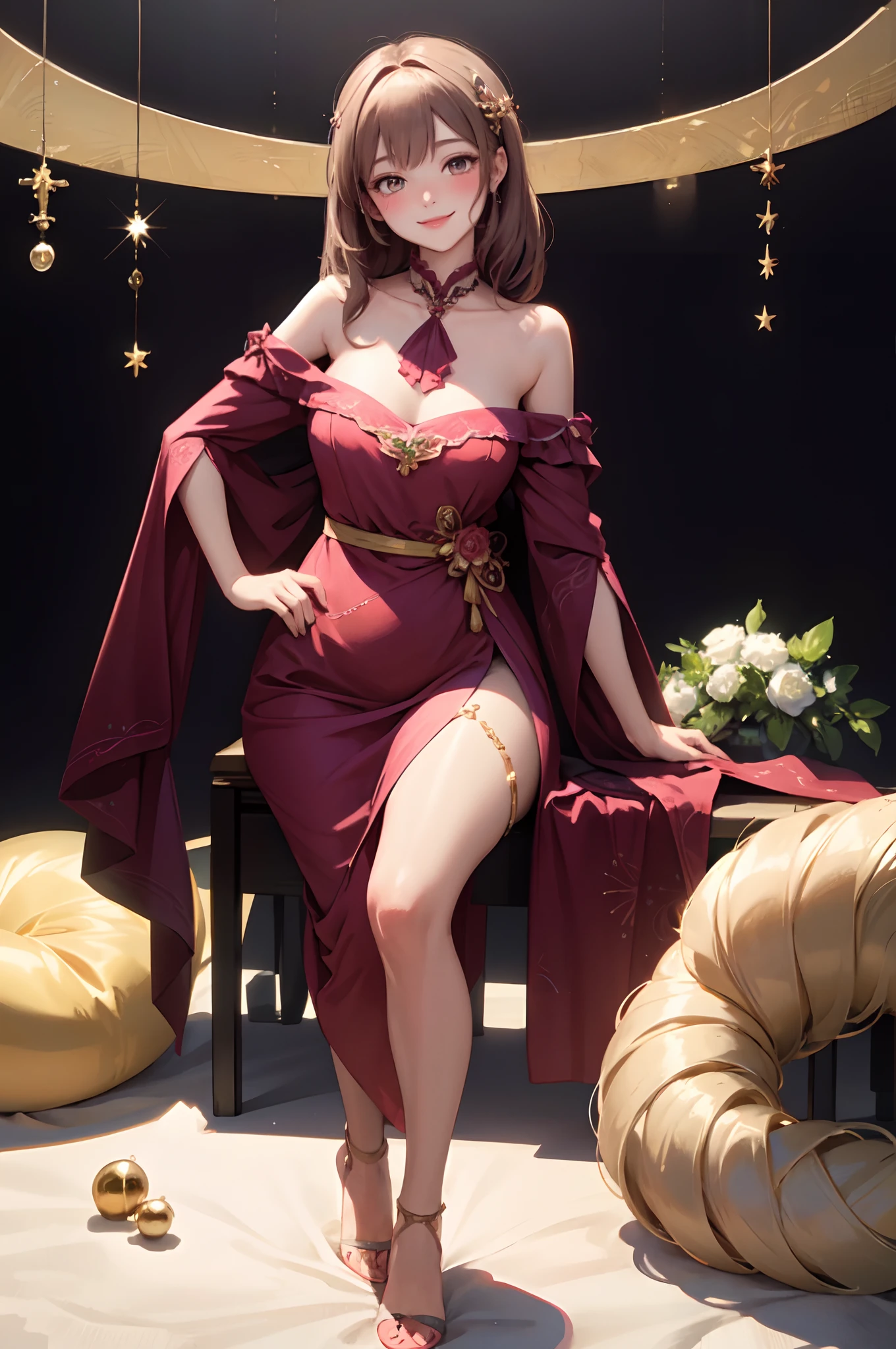 (masterpiece best quality:1.2), 1lady blush kind smile, delicate illustration