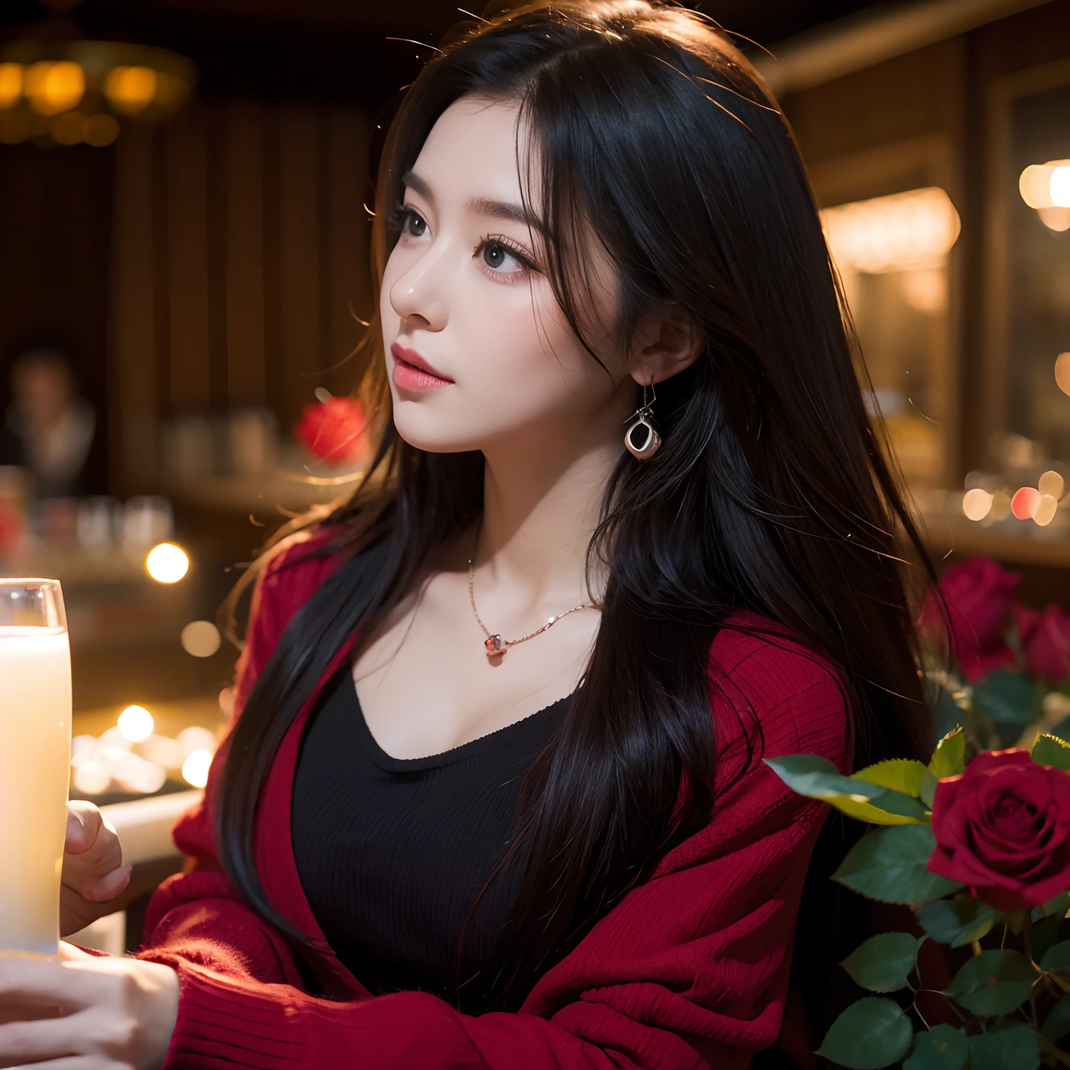 A colorful rose