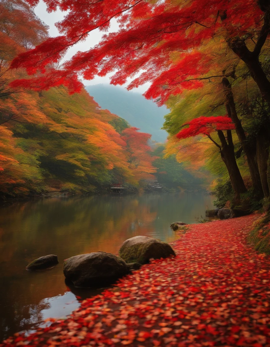 autumn in japan Landscape of autumn leaves red dragonfly Scenery like a photo 8k Best Shots