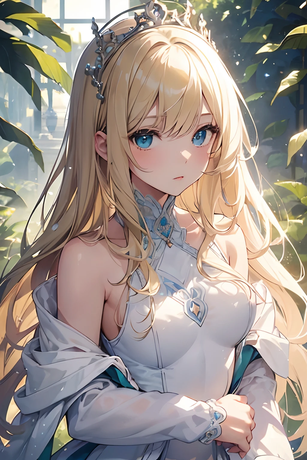 (realisticlying:1.4), (tmasterpiece, Sideslit, Delicate and beautiful eyes: 1.2), tmasterpiece*sportrait, actual, 3D face, glowing light eyes, shinny hair, Glow skin, Alone, embarressed, (diaphragm), black undersuit, Blonde hair,