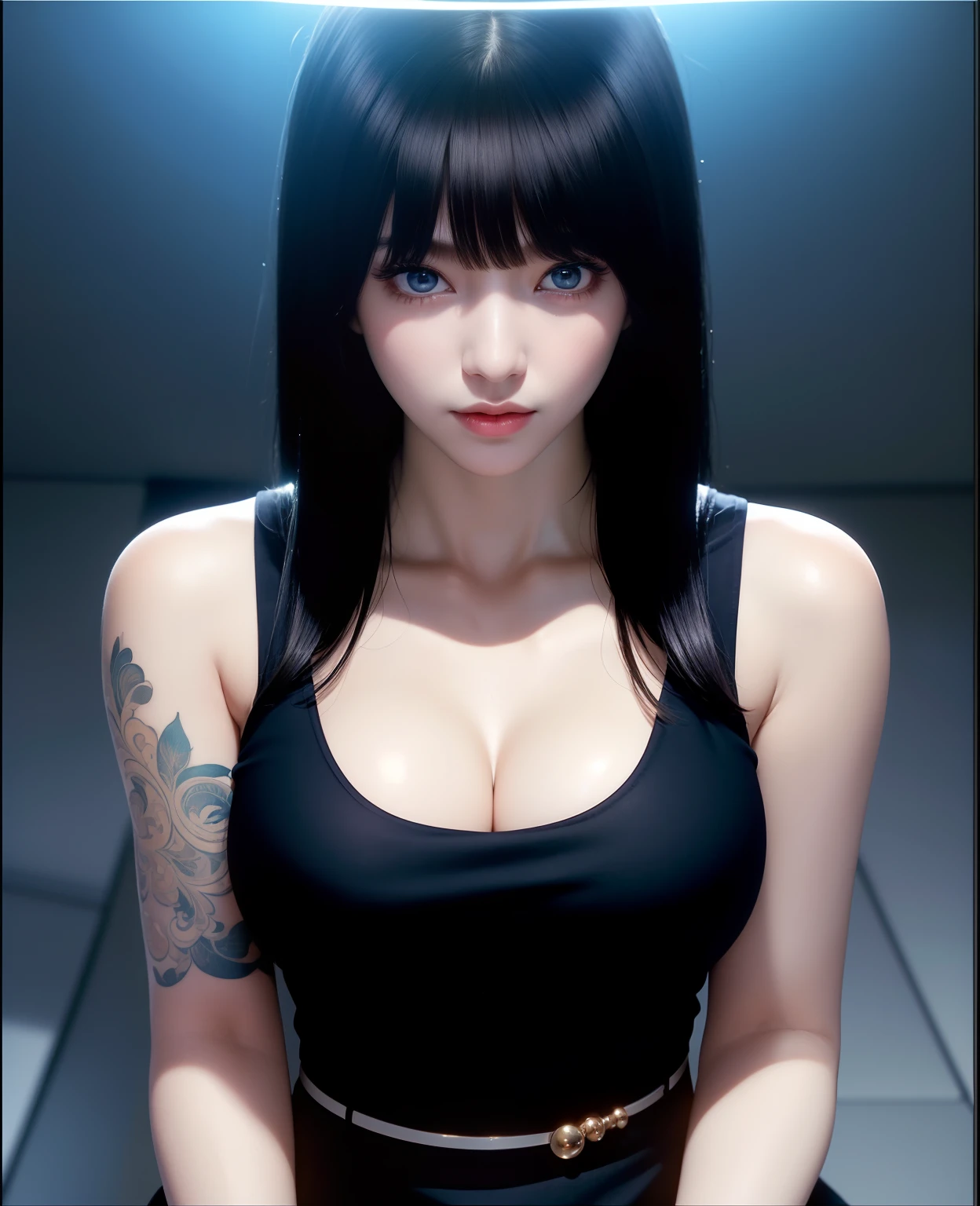 Beautiful big breasts, (bokeh), indoors, detailed luxury living room, gentle and charming beautiful goddess, Korean(kpop-idol), solo, smooth skin, necklace, (blonde hair, blue eyes, short hair), oval face, double eyelids, smart, good hands, good feet, Natural, (from below angle), (glossy skin:1.05), ((low angle)), Perfect figure, (64k, UHD, RAW photo, best quality, masterpiece:1.4), (realistic, photo-realistic:1.37), ultra high res, photon mapping, radiosity, physically-based rendering, professional soft lighting