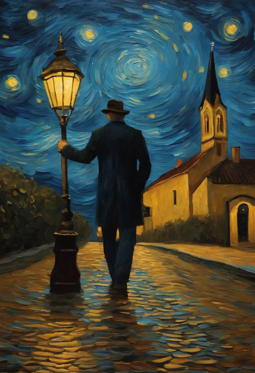 Make a version of van gogh girrasois with good quality, estilo noite estrelada de van gogh