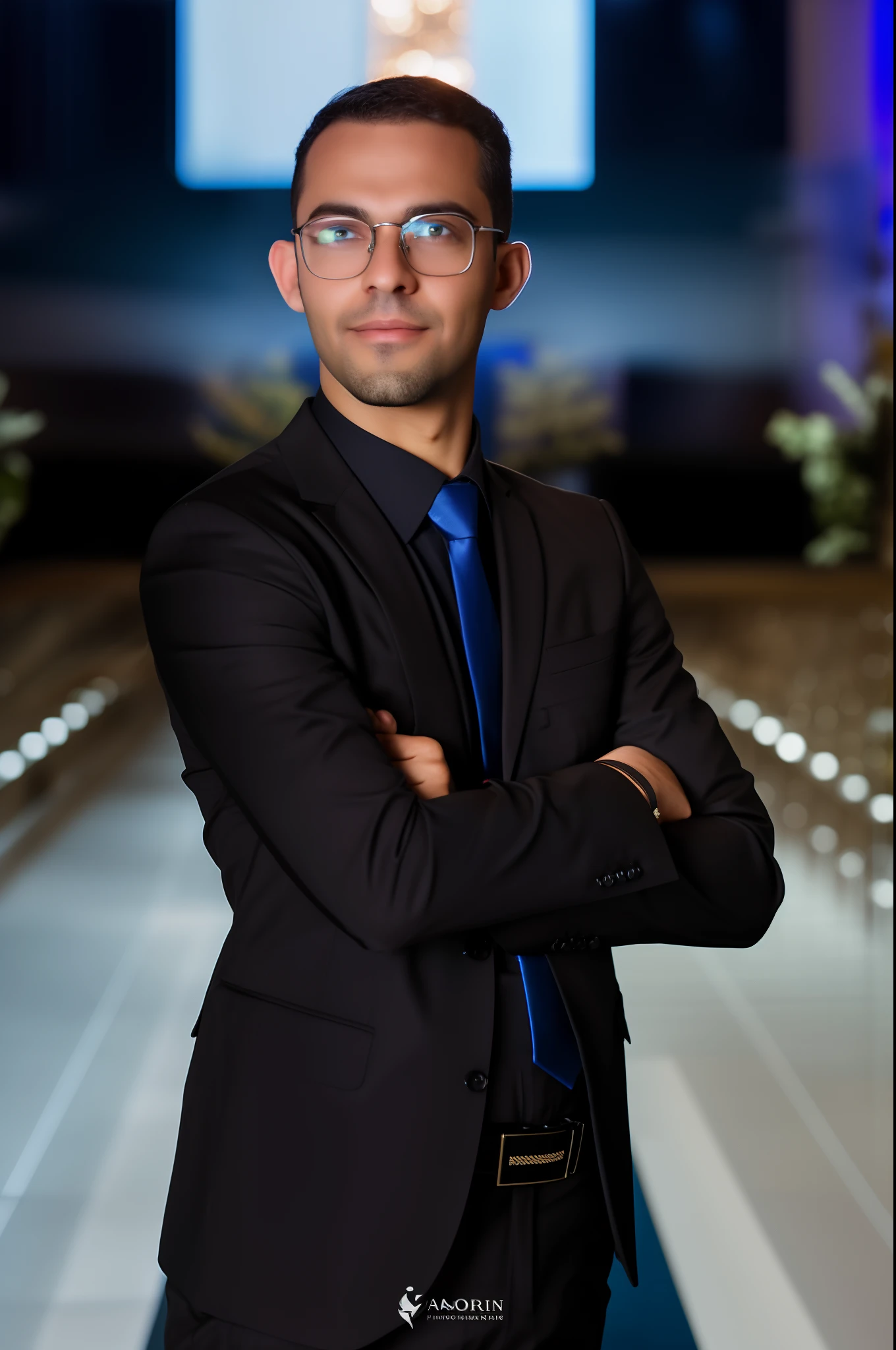 arafed man in a suit and tie standing in a room, foto de retrato de corpo inteiro, amazing professional picture, full body photgraph, Foto profissional detalhada, Mohamed Chahin, full body photogenic shot, Christian, traje formal, retrato formal, foto profissional bem iluminada, epic and elegant portrait, Retrato no meio da foto, retrato de corpo inteiro