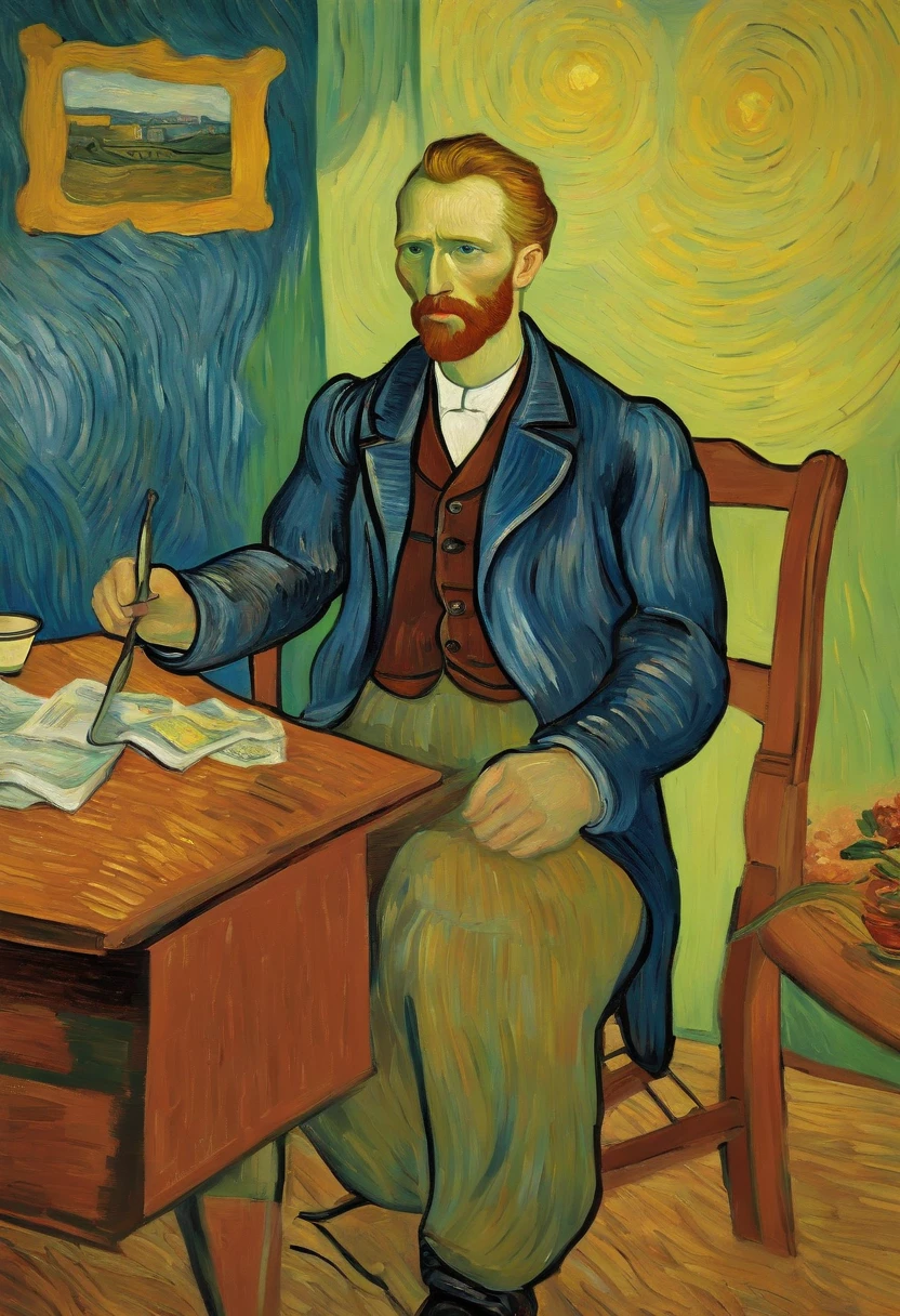 Making a high-quality version of Van Gogh's Girasois, Van Gogh's Starry Night Style, curiosity, forgiveness, money