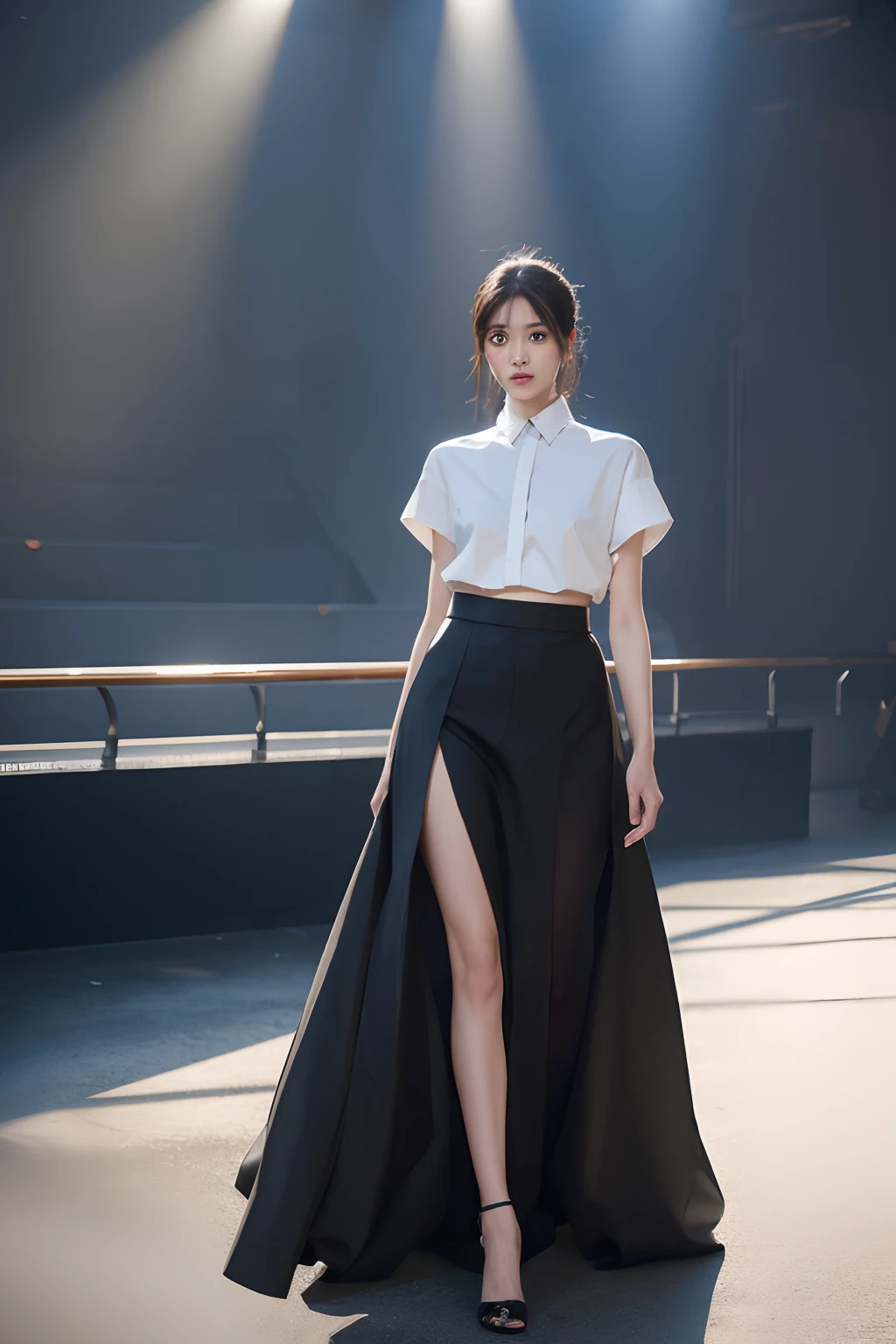 Heavy-duty woven skirts,Slim fit,The show is haute couture