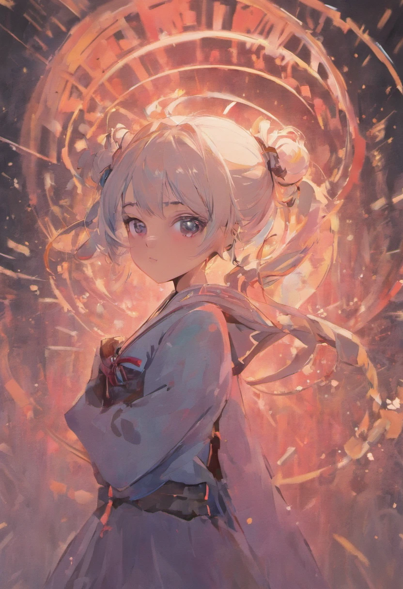 a close up of a cute chinese girl with black high bun hair, artwork in the style of guweiz, beautiful character painting, by Yang J, white-haired, guweiz on pixiv artstation, anime character