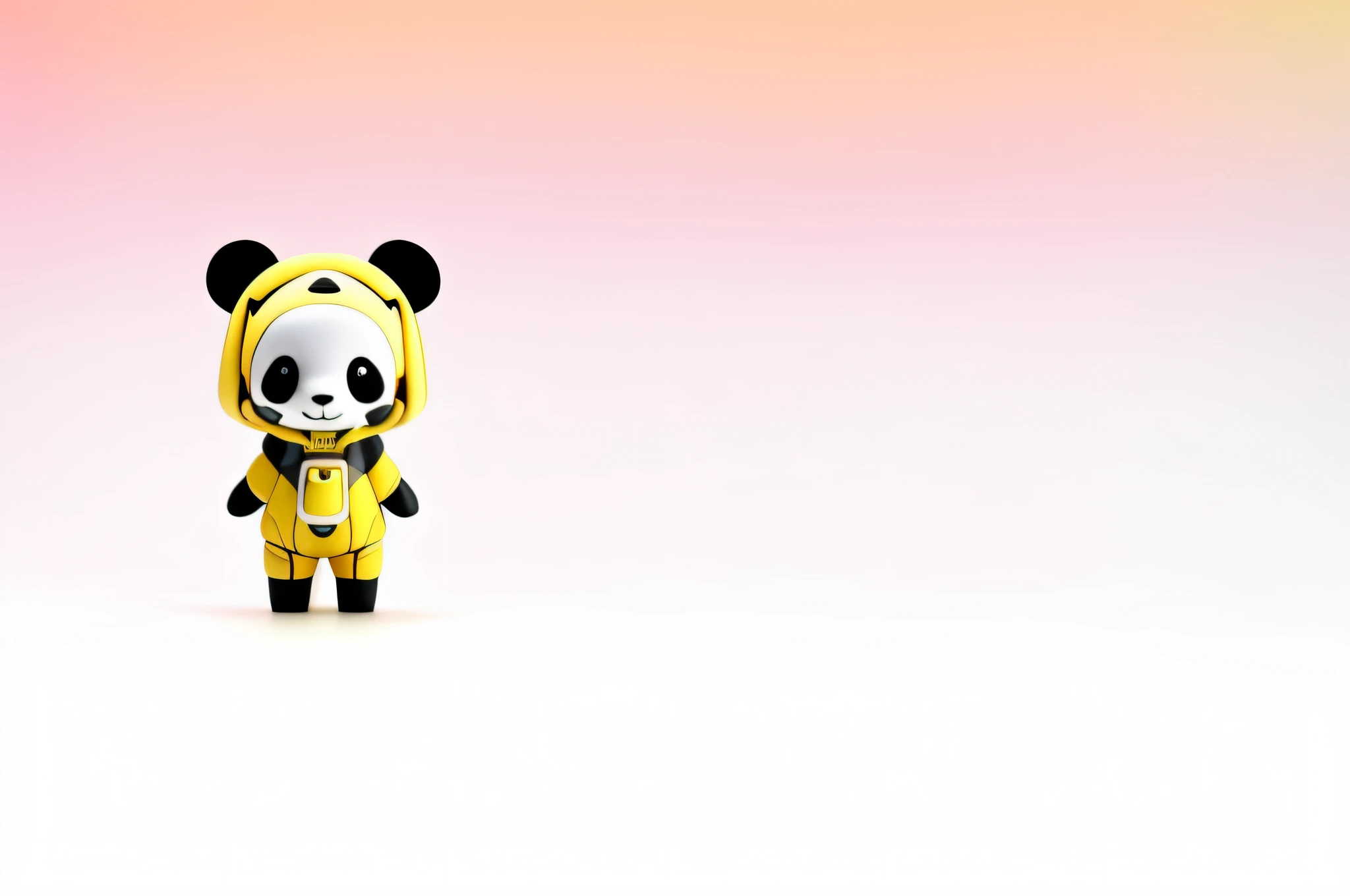 Panda bear in yellow panda suit standing in front of a white background, Cute panda, wallpaper - 1 0 2 4, PC Wallpapers, a panda in space, panda panda panda, high quality desktop wallpaper, Panda, HQ 4K wallpaper, minimalist wallpaper, Desktop background, White background!!!!!!!!!!, wallpaper 4 k, Wallpaper 4k, Best anime 4k，