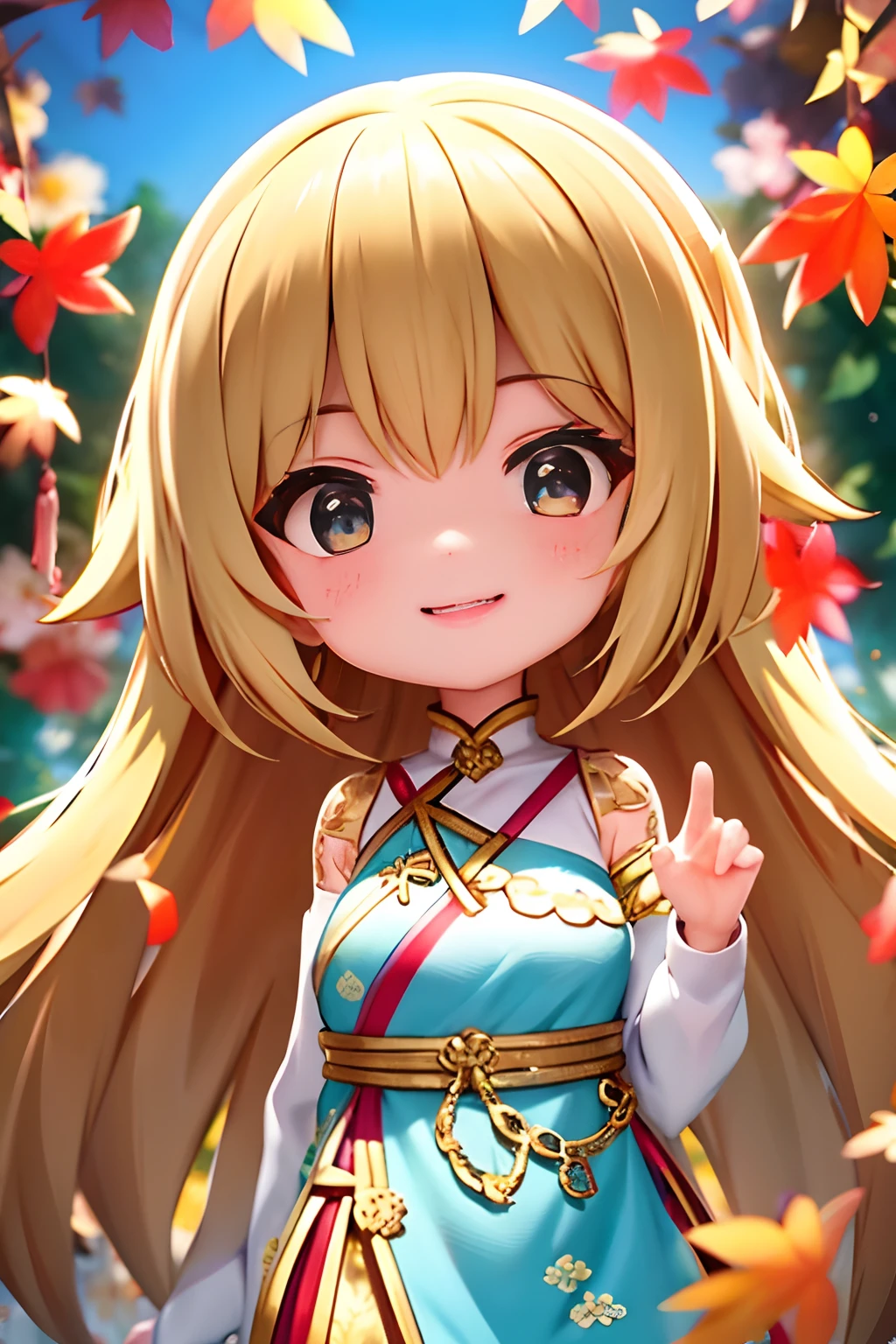 Blonde woman traveling alone、With beautiful eyes、There is a deep knowledge and warmth in his eyes。Soft hair flutters in the wind、I try to dance gracefully。Her smile is、Bringing happiness and hope to those around you、a person々Warmly envelops the heart of。Her skin is smooth and、Has a healthy glow。Her attire is、Designed to enhance her personality and charm,、Made in an artistic manner。Its existence is、Beautifully color the entire space、a person々Bring joy and excitement to。The background is beautiful with autumn leaves、The sky is clear。