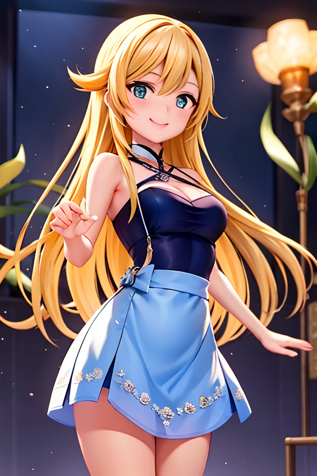 1 Blonde Woman、With beautiful eyes、There is a deep knowledge and warmth in his eyes。Soft hair flutters in the wind、I try to dance gracefully。Her smile is、Bringing happiness and hope to those around you、a person々Warmly envelops the heart of。Her skin is smooth and、Has a healthy glow。Her attire is、Designed to enhance her personality and charm,、Made in an artistic manner。Its existence is、Beautifully color the entire space、a person々Bring joy and excitement to。