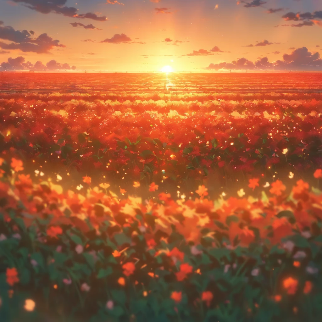 cotton field, droneshot, [vibrant colors], [wide angle view], [highres], [sunset lighting], [cinematic], [soft focus], [ethereal atmosphere], [fine art], [surreal], [dreamlike], [serene], [minimalist], [subtle textures], [abstract], [silhouettes], [harmony], [graceful], [tranquility], [endless horizon], [gentle breeze], [rustling leaves], [golden hour], [serene silence], [timelessness]