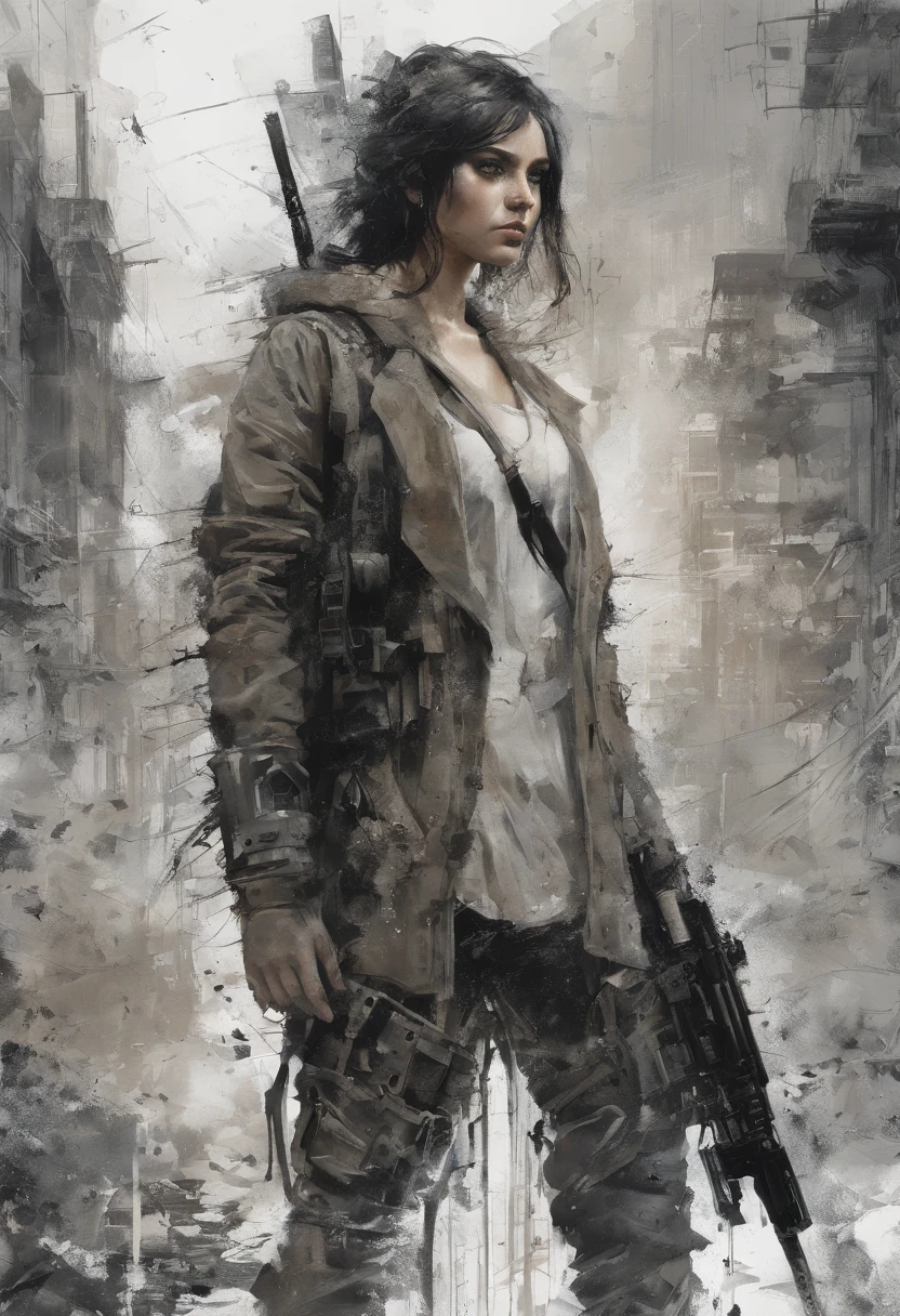 Perfect centralization, rabbits (Franco)De Downey, Standing position, abstract beauty, centre, Looking at the camera, Facing the camera, nearing perfection, Dynamic, highly detailed, Liso, foco nítido, 8K, high definition resolution, illustration, art by Carne Griffiths and Wadim Kashin, white backgrounid